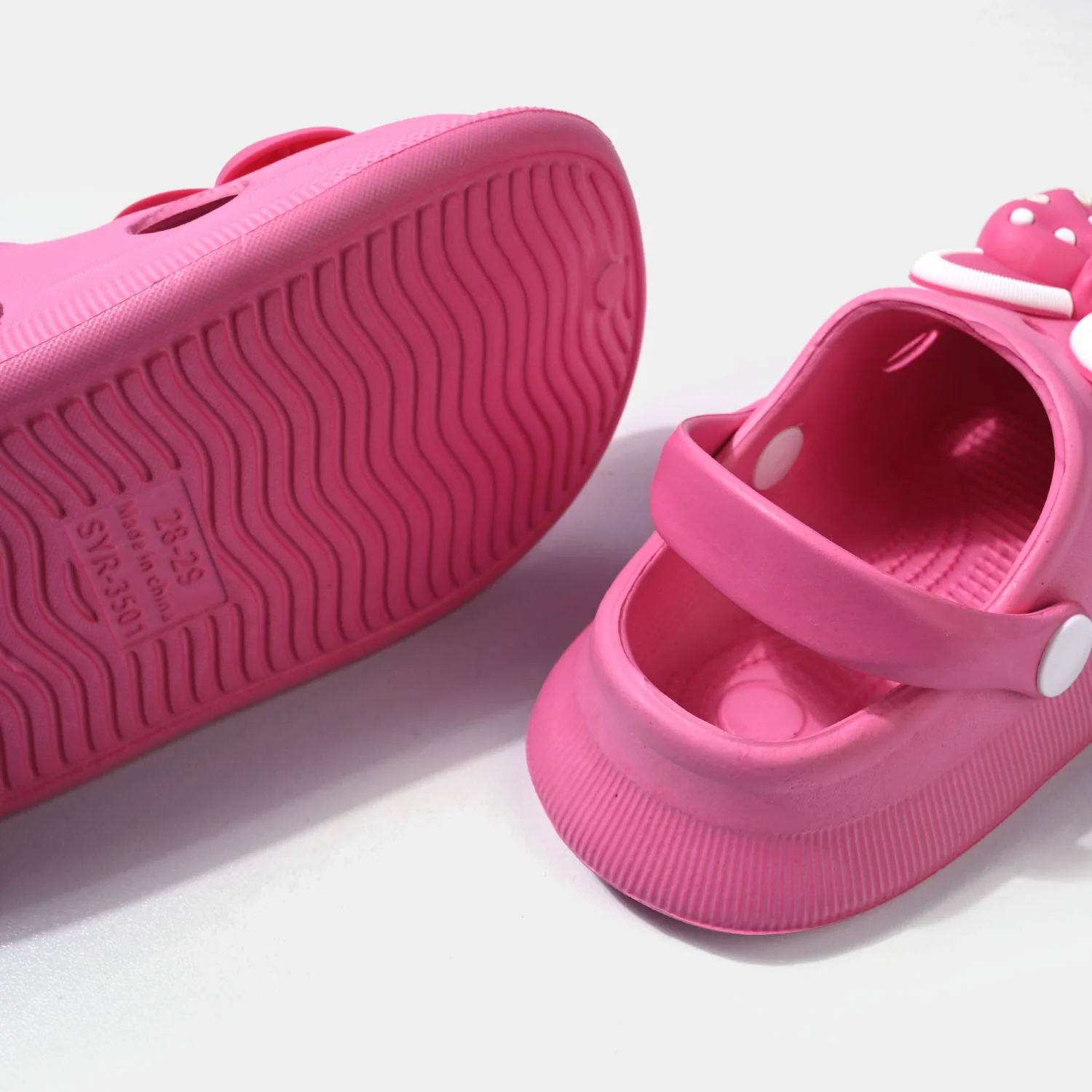 Girls Clogs 3501-Fuchsia - Image 2