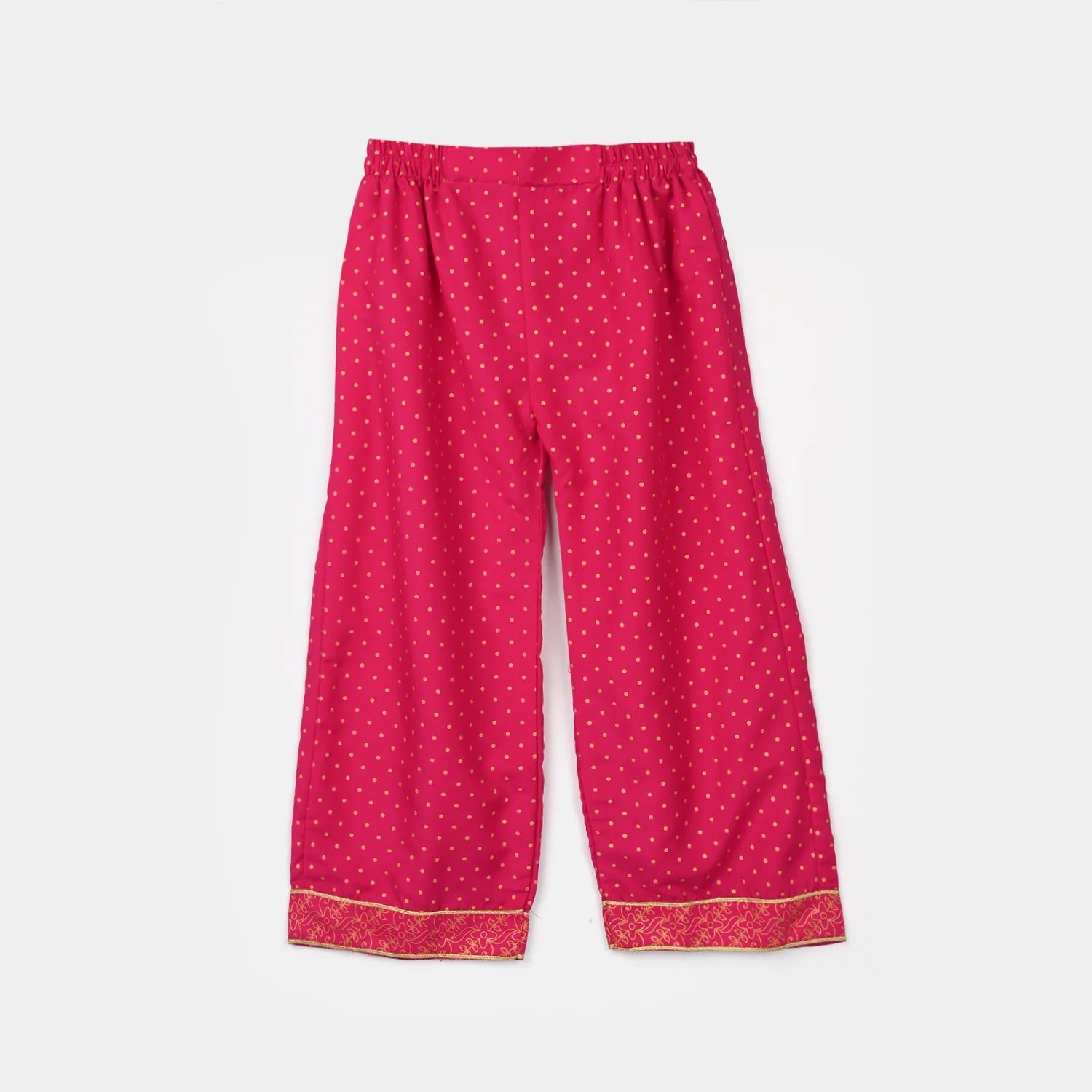 Girls Cotton 2-Pcs Suit (Arzoo) - Bright Pink - Image 6