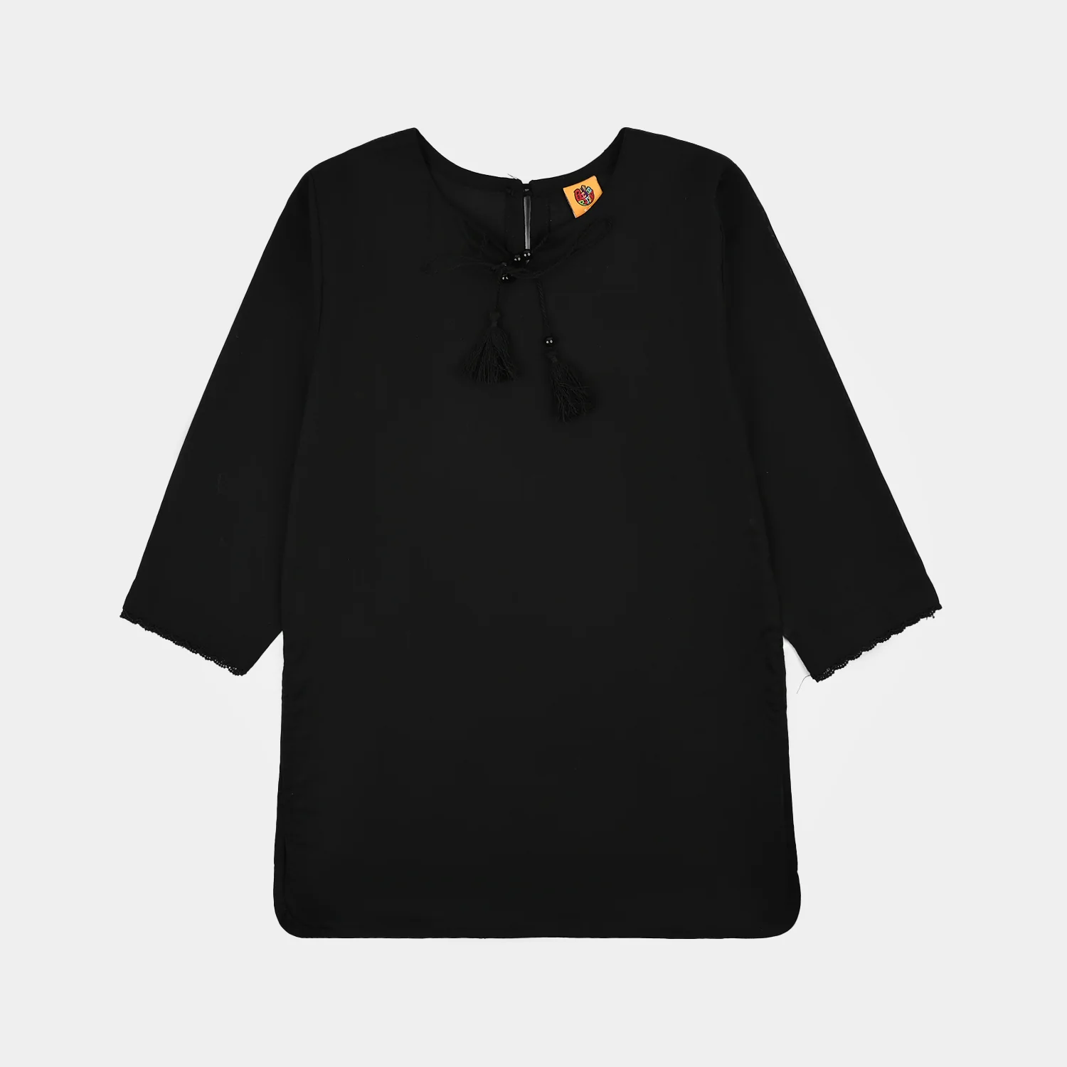 Girls Cotton 2Pcs Basic-Black - Image 2