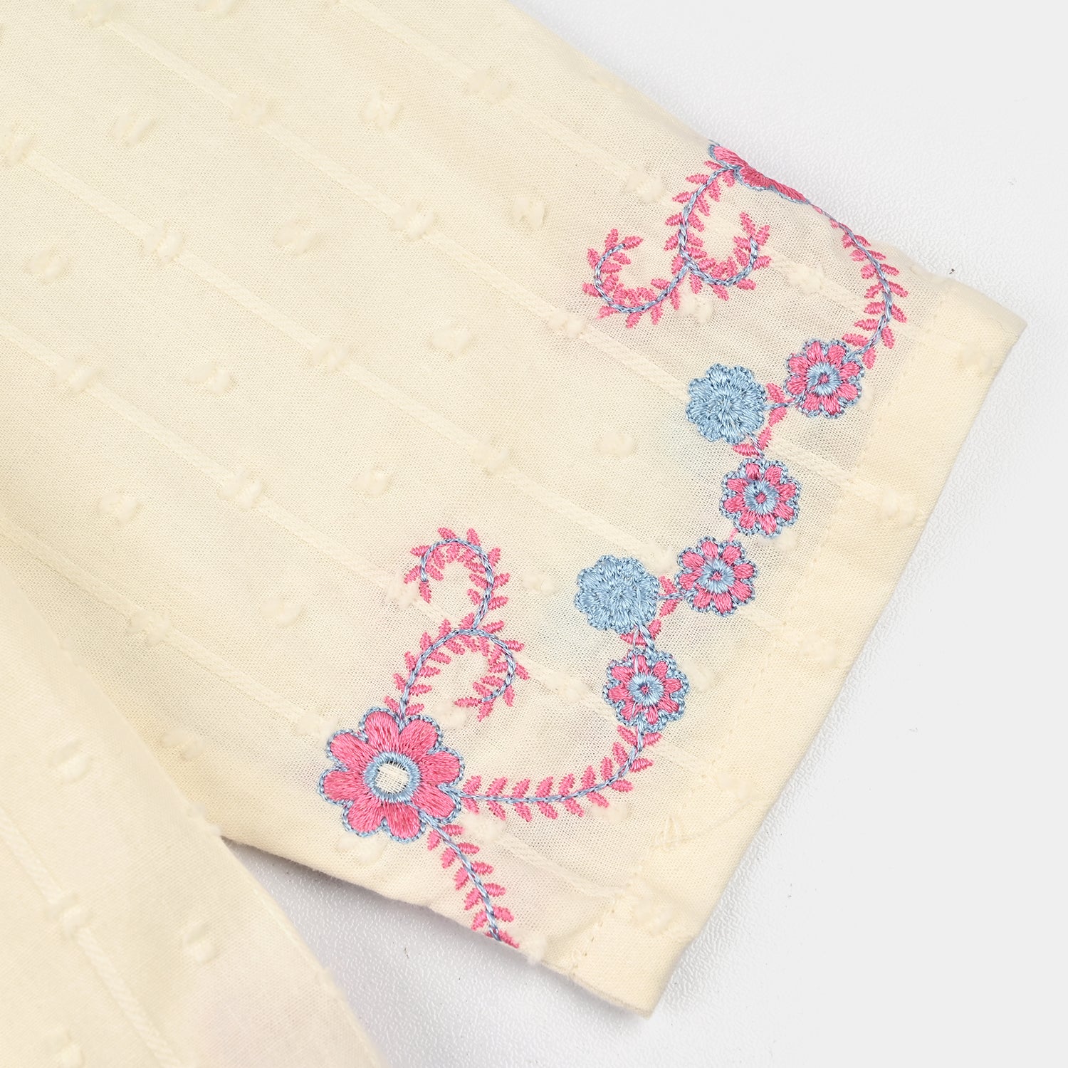 Girls Cotton Brochia Emb Top Jane- Off White - Image 4
