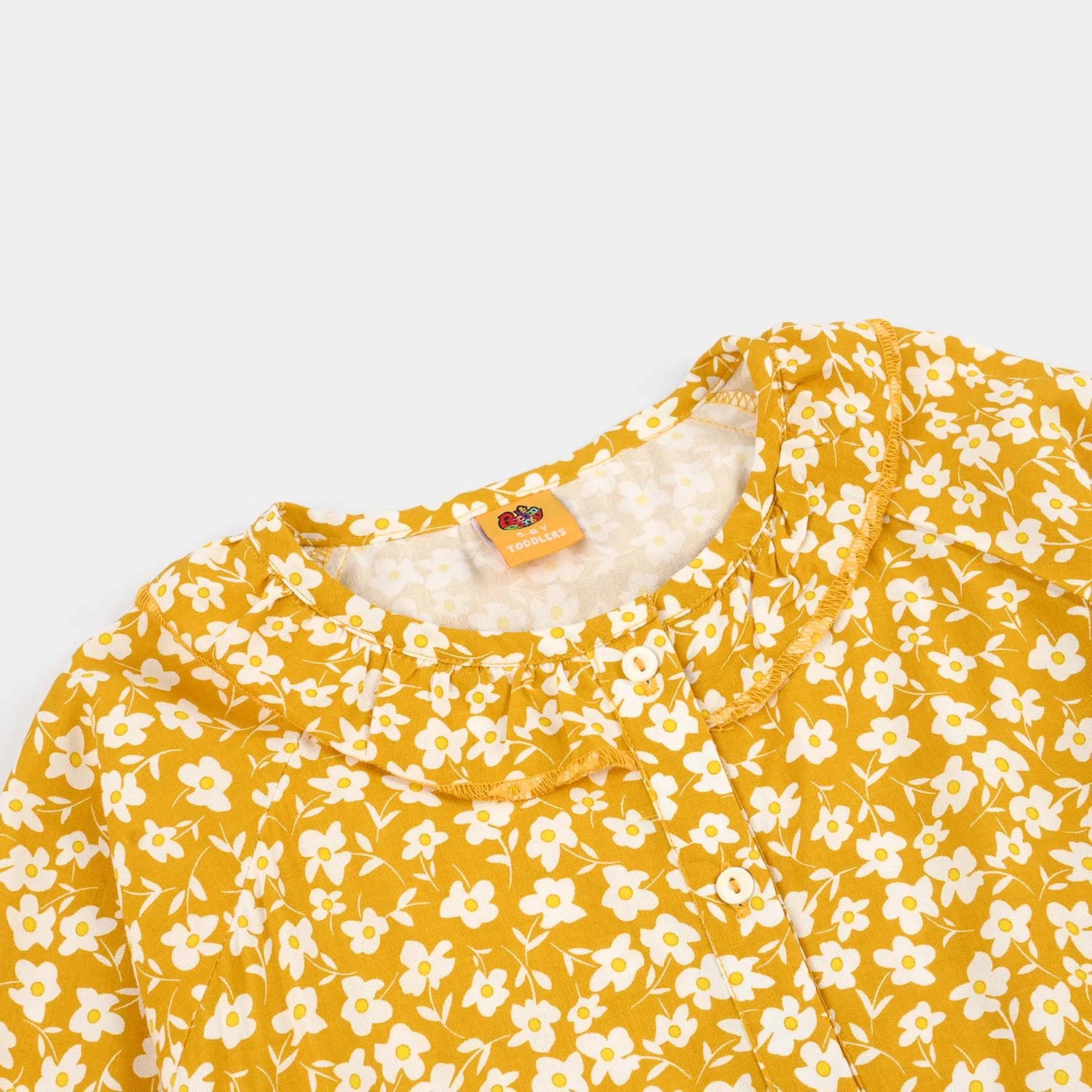 Girls Cotton Casual Top Honey -YELLOW - Image 2