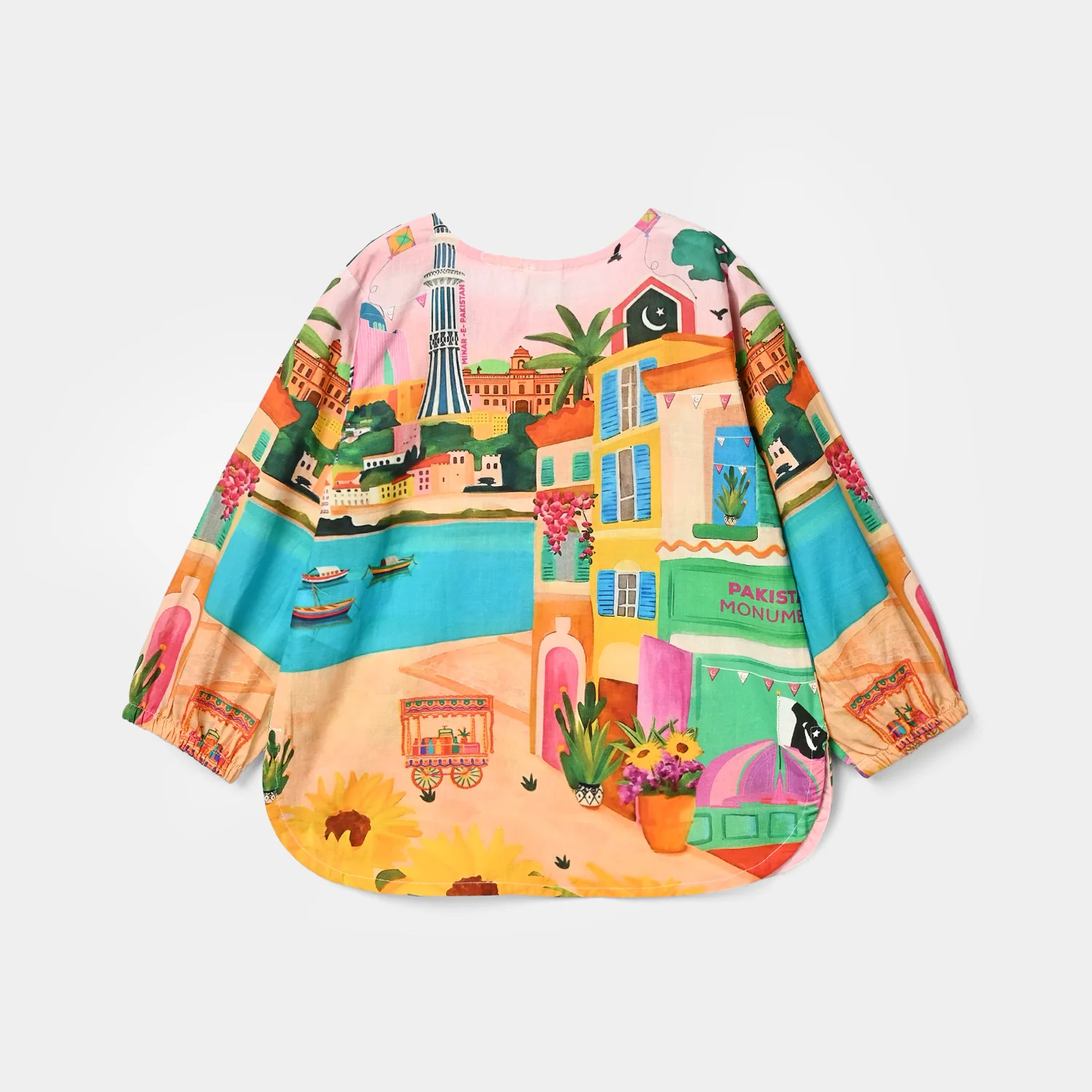 Girls Cotton Casual Top Pakistan Monument-Multi - Image 5