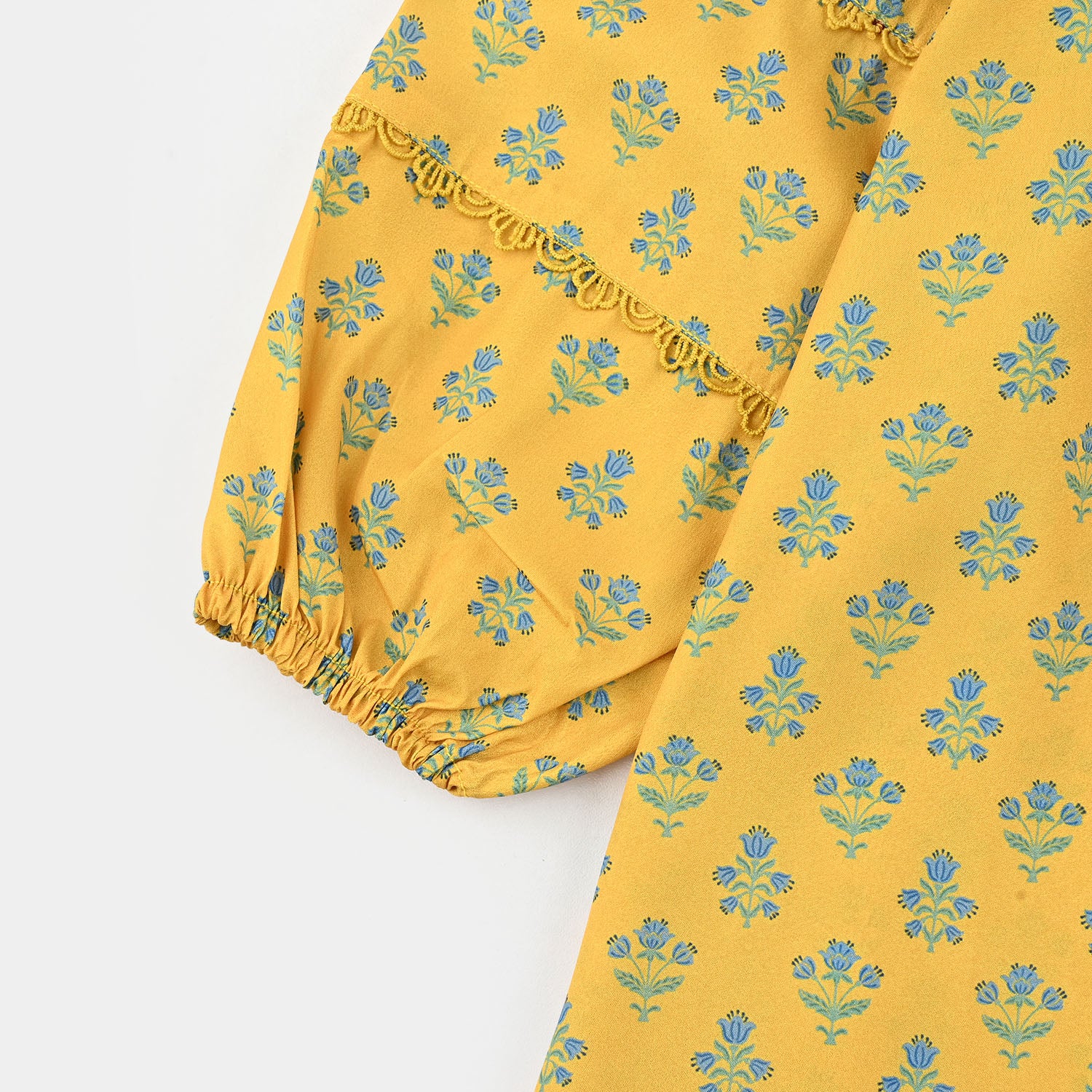 Girls Cotton Casual Top Sunshine-Yellow - Image 5