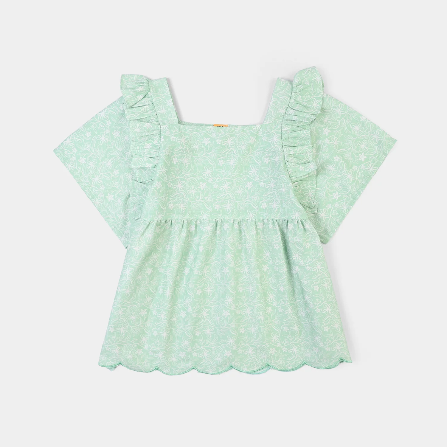 Girls Cotton Co-Ord Set Botanic-GREEN - Image 4