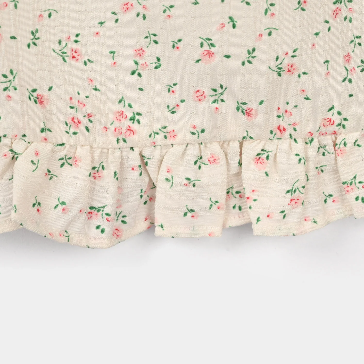 Girls Cotton Co-Ord Set (Midnight Flower) – Off White - Image 8