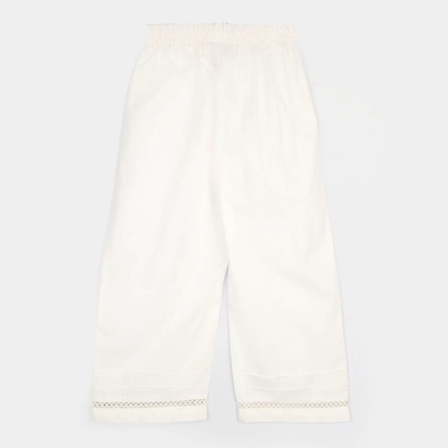 Girls Cotton Culottes Pintex - White - Image 4