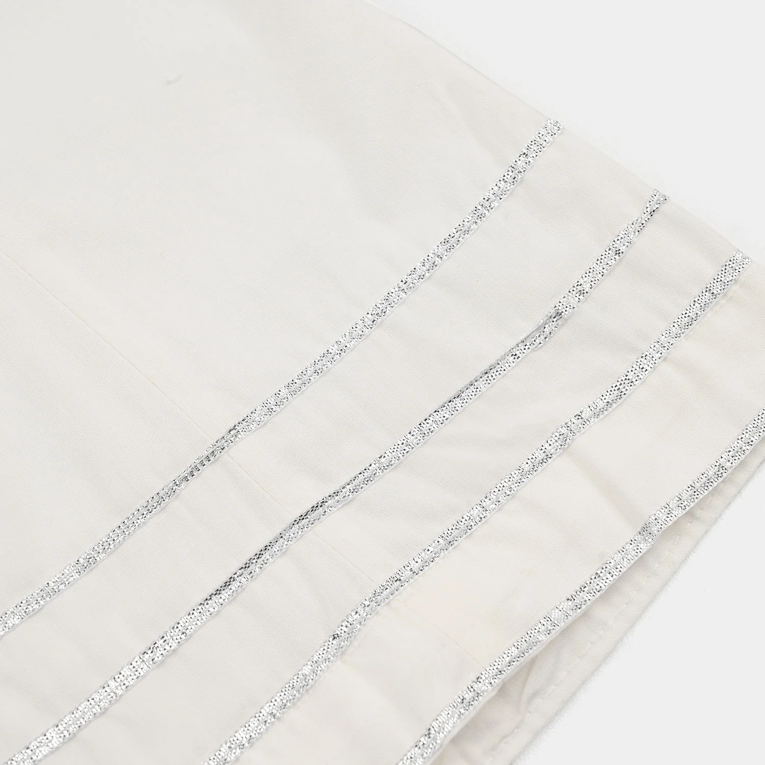 Girls Cotton Dhaka Pants with Gota Patti – White - Image 3