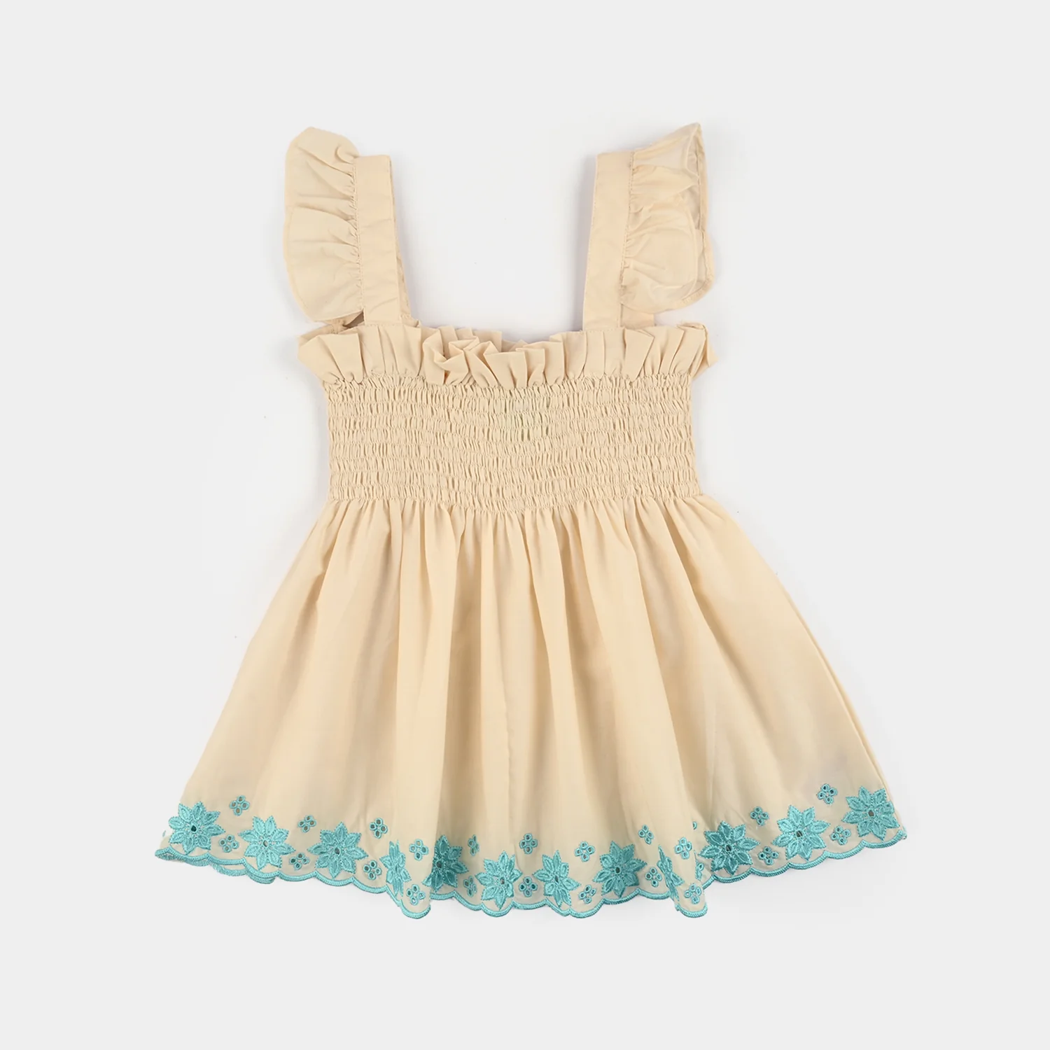 Girls Cotton Emb 2Pcs Mini Diva-Off.White - Image 2