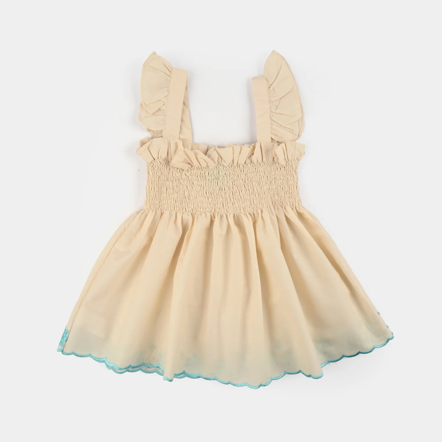 Girls Cotton Emb 2Pcs Mini Diva-Off.White - Image 5
