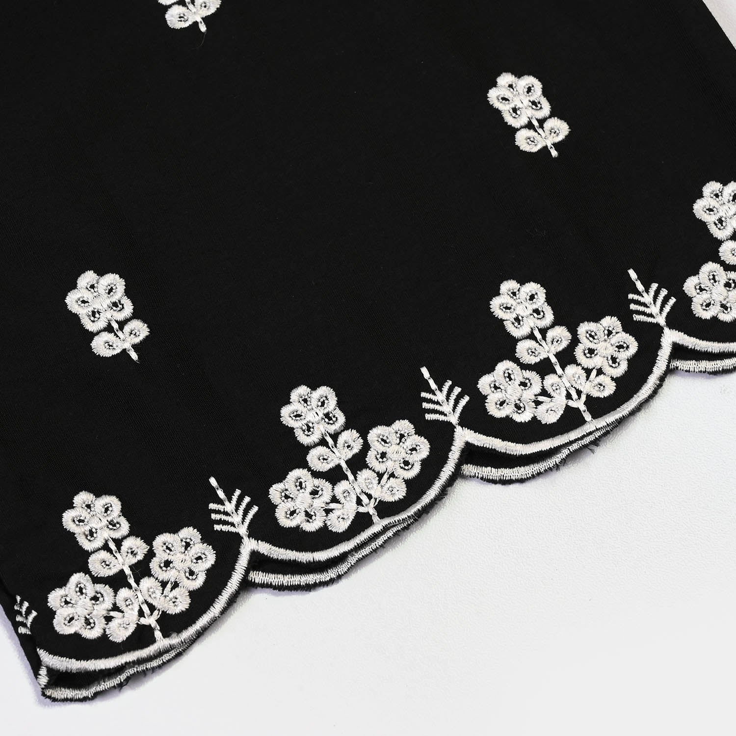 Girls Cotton Emb Culotte -BLACK - Image 3