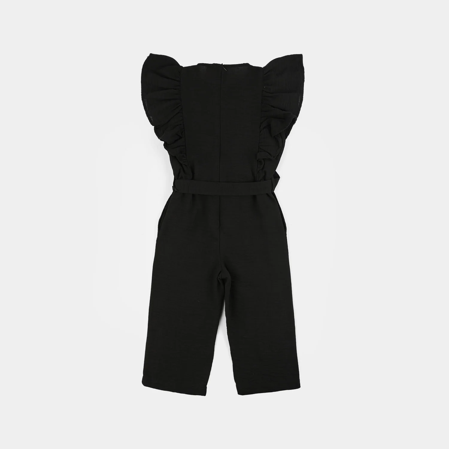Girls Cotton Embroidered Jumpsuit (Knight Rise) - Black - Image 4
