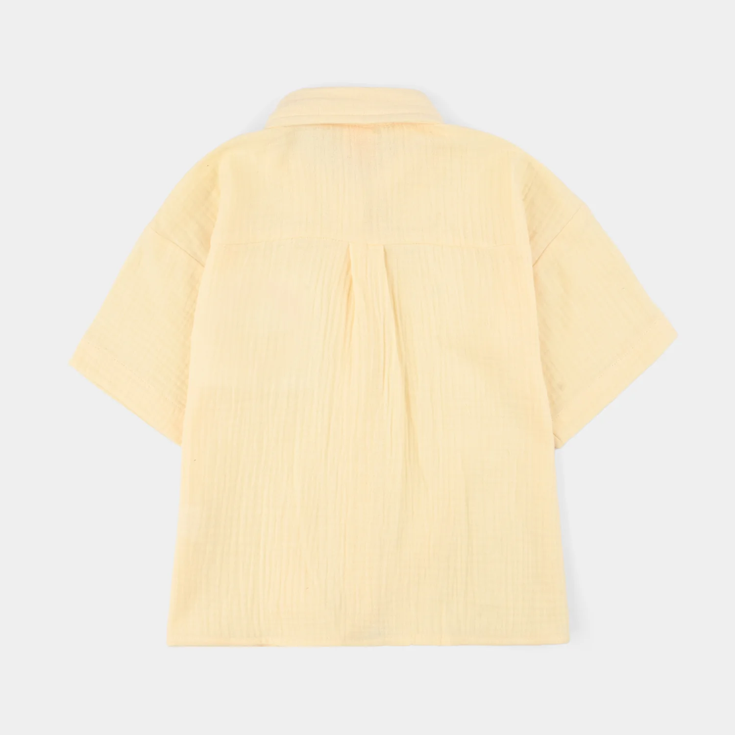 Girls Cotton Embroidered Top (Heart) - Yellow - Image 4