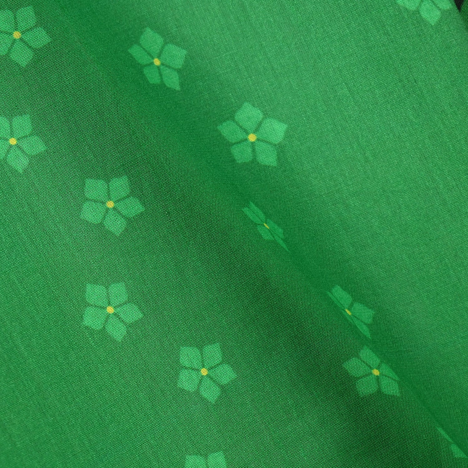 Girls Cotton Ind Printed Kurti Kite-Green - Image 3