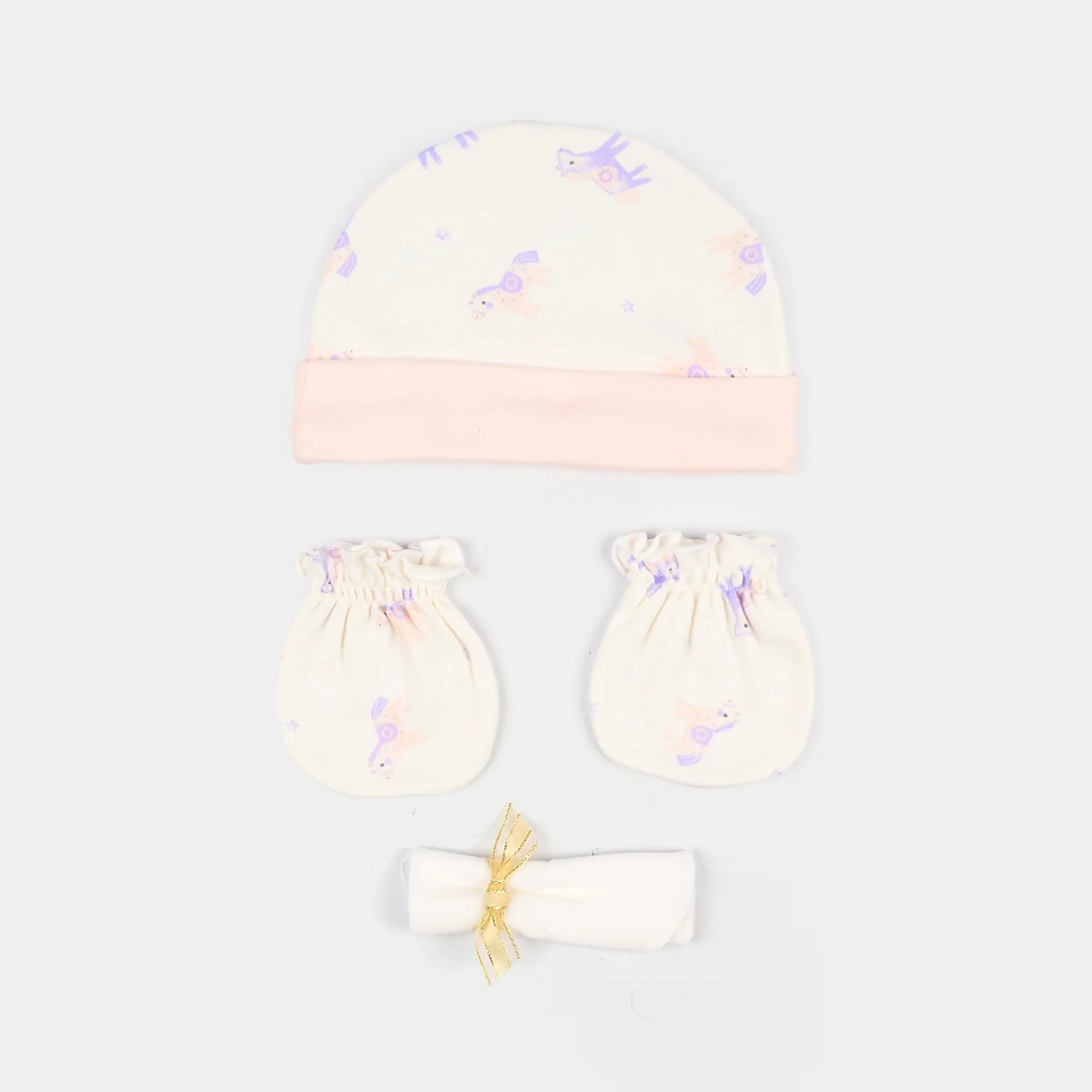 Girls Cotton Interlock 4 Pcs Gift Set 292-002-Pink - Image 2