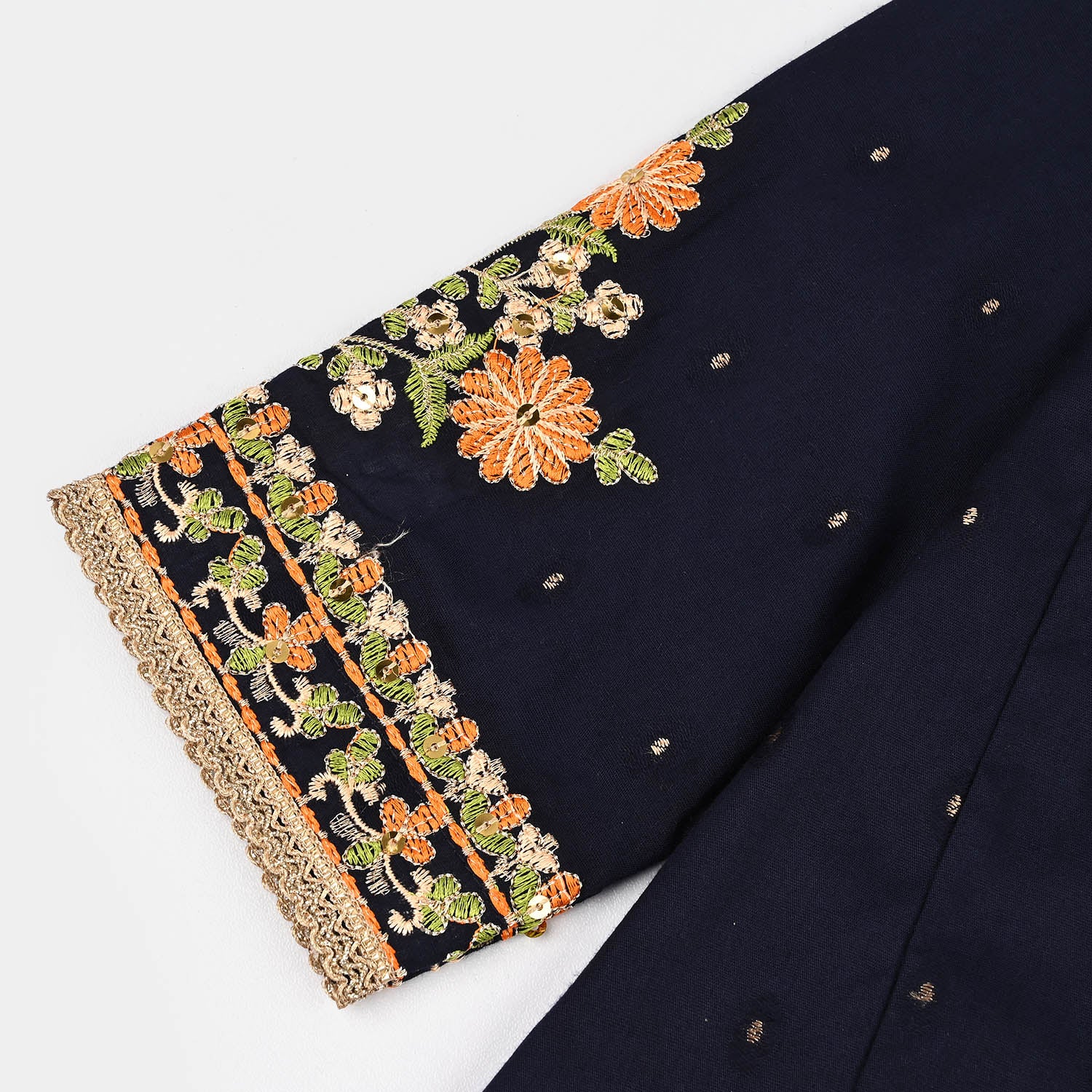 Girls Cotton Jacquard 3Piece Zeba-NAVY - Image 5