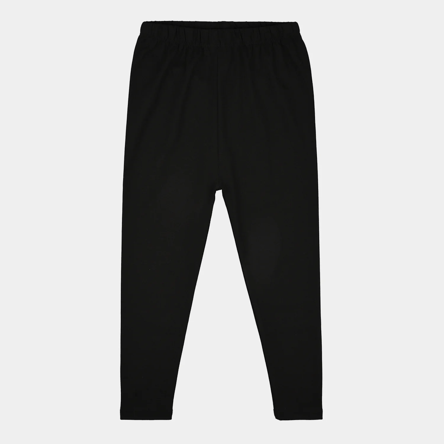 Girls Cotton Jersey Basic Tights-BLACK