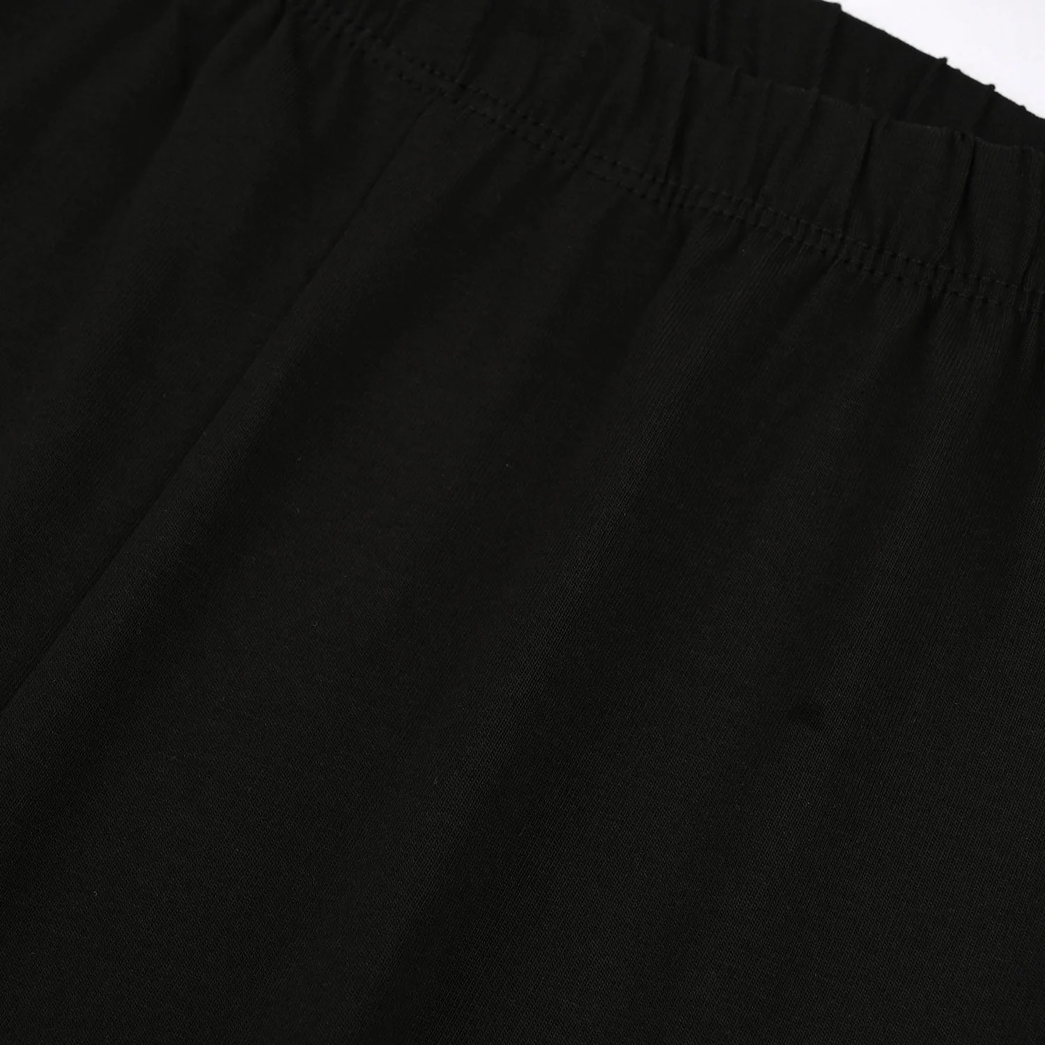 Girls Cotton Jersey Basic Tights-BLACK - Image 3