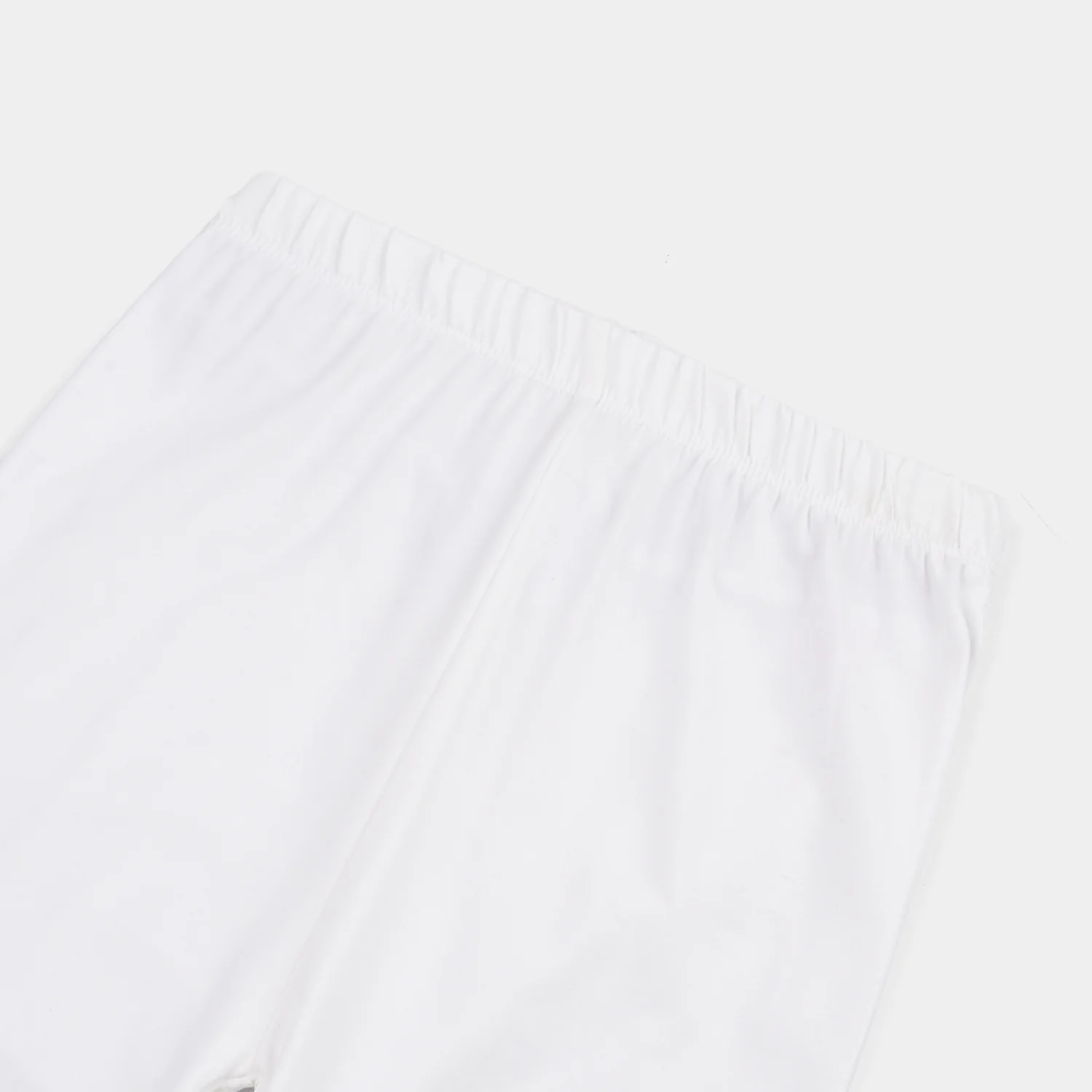 Girls Cotton Jersey Basic Tights-White - Image 2