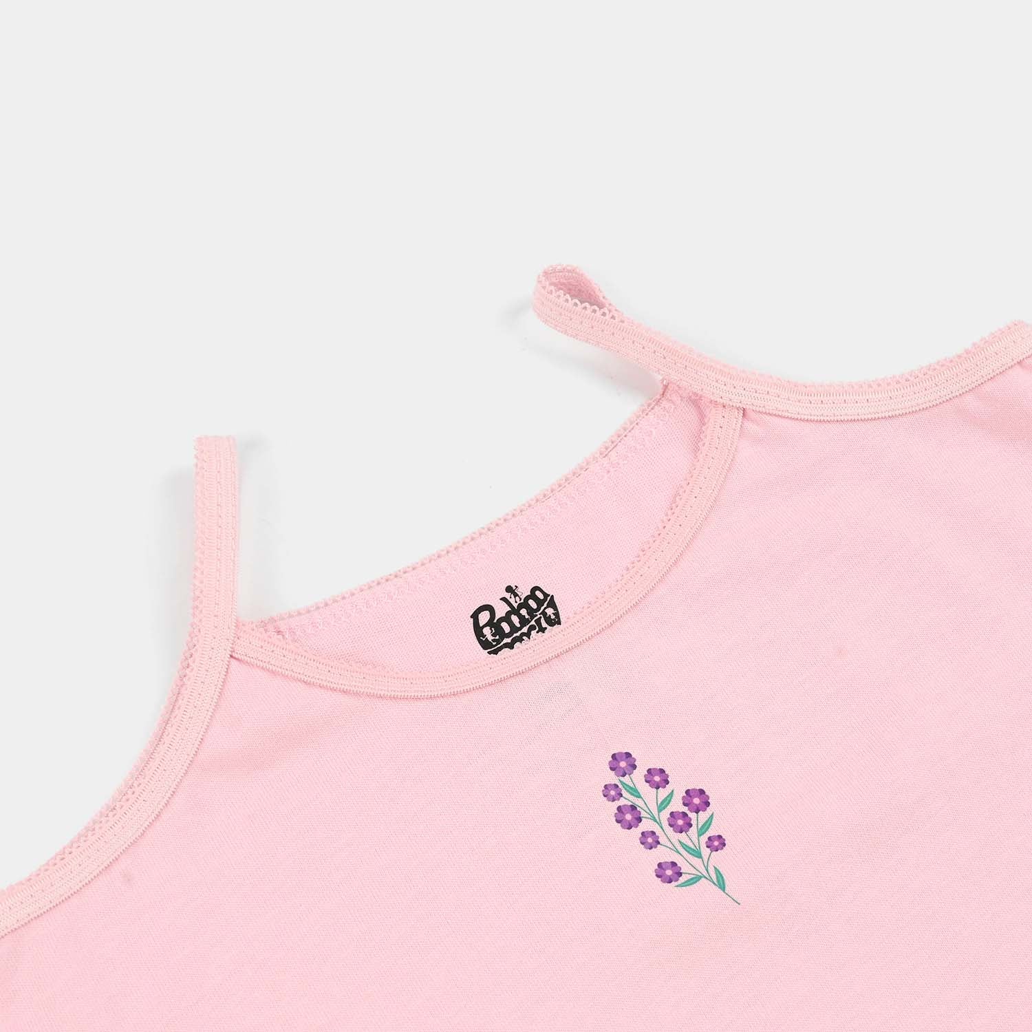 Girls Cotton Jersey Cami Pack of 2 (Garden) - Pink/Yellow - Image 5