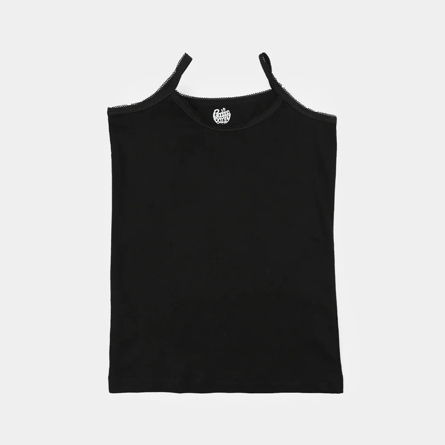 Girls Cotton Jersey Cami Pack of 2 (Basic) - Black - Image 3