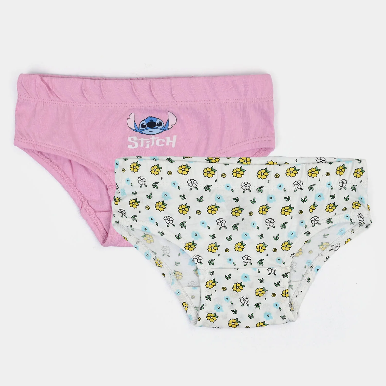 Girls Cotton Jersey Panties Pack of 2 - Pink/White