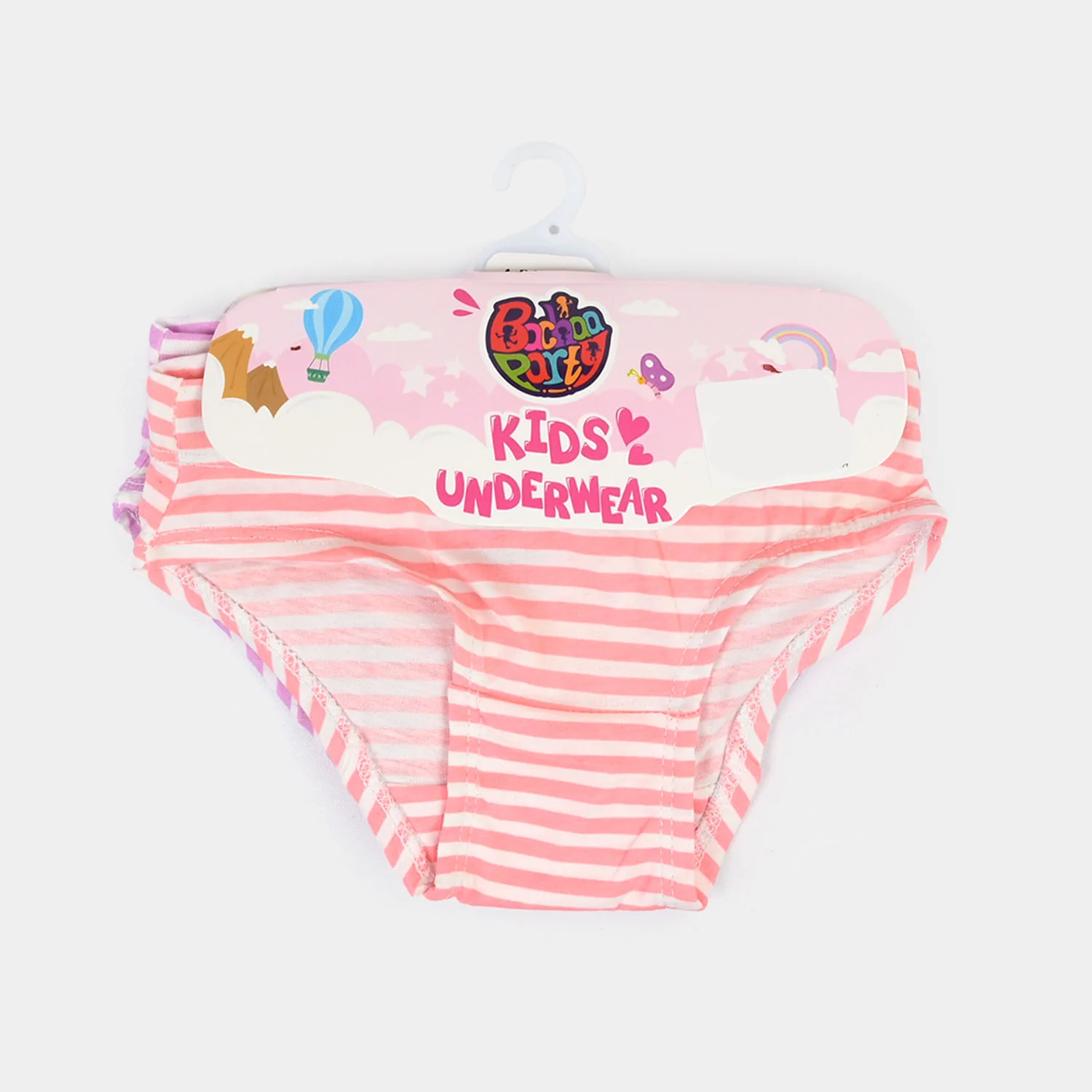Girls Cotton Jersey Panties Pack of 2 (Stripes) - Multi - Image 3
