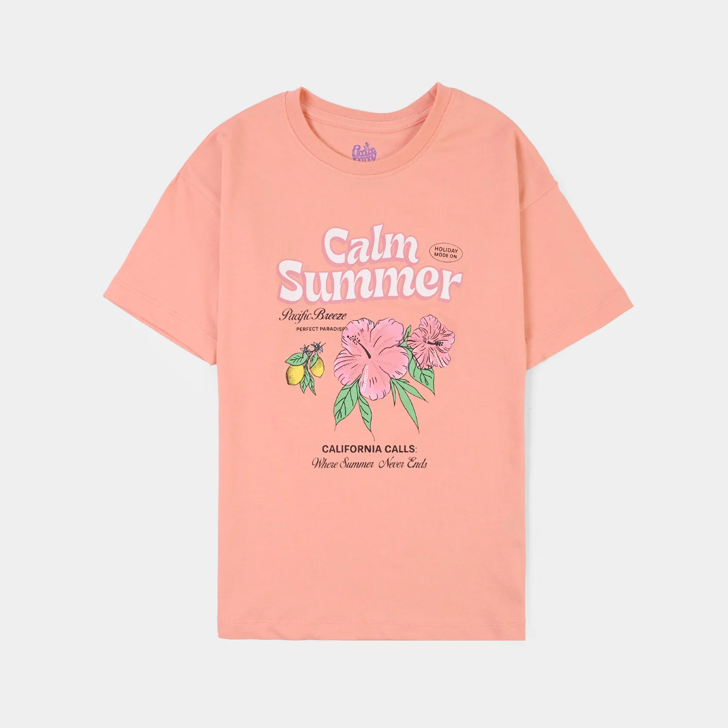 Girls Cotton Jersey T-Shirt Calm Summer
