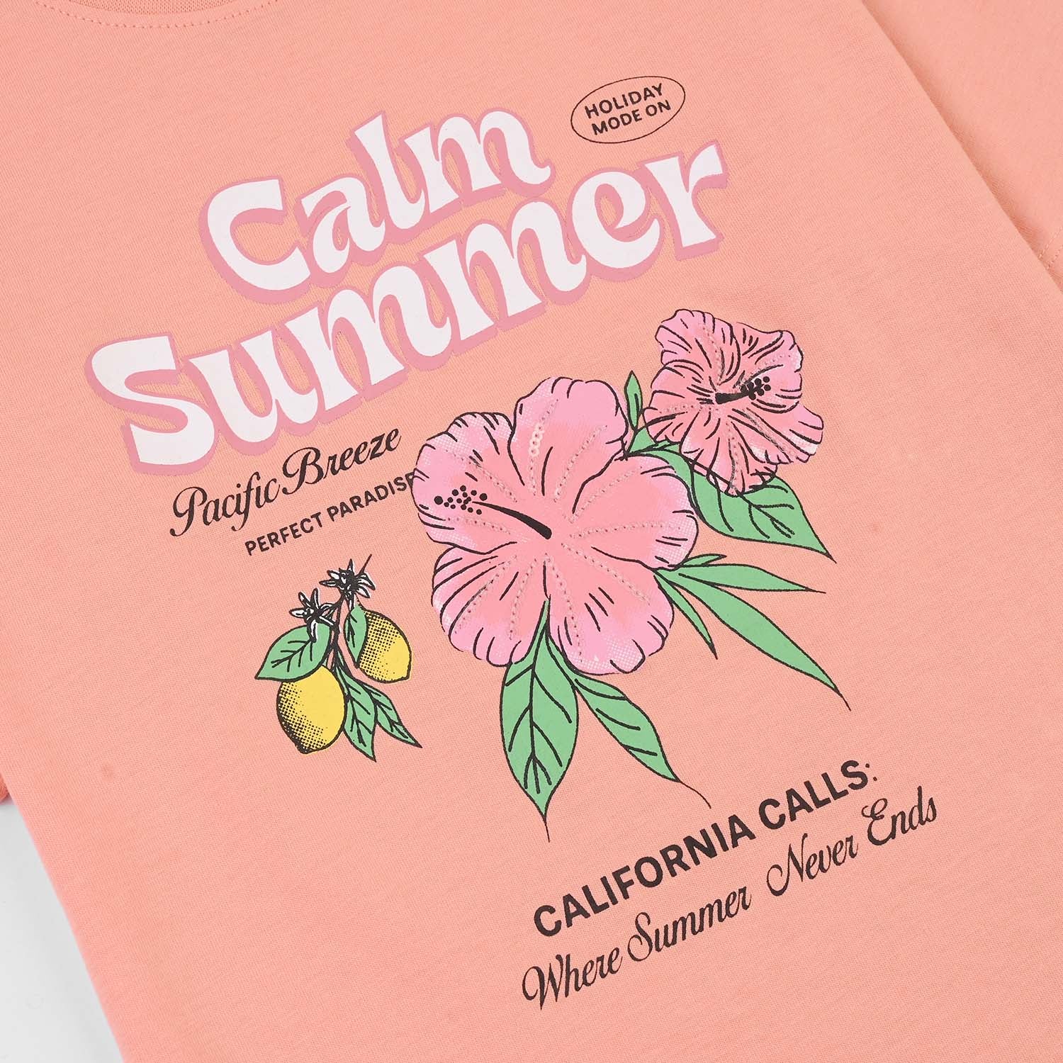Girls Cotton Jersey T-Shirt Calm Summer - Image 3