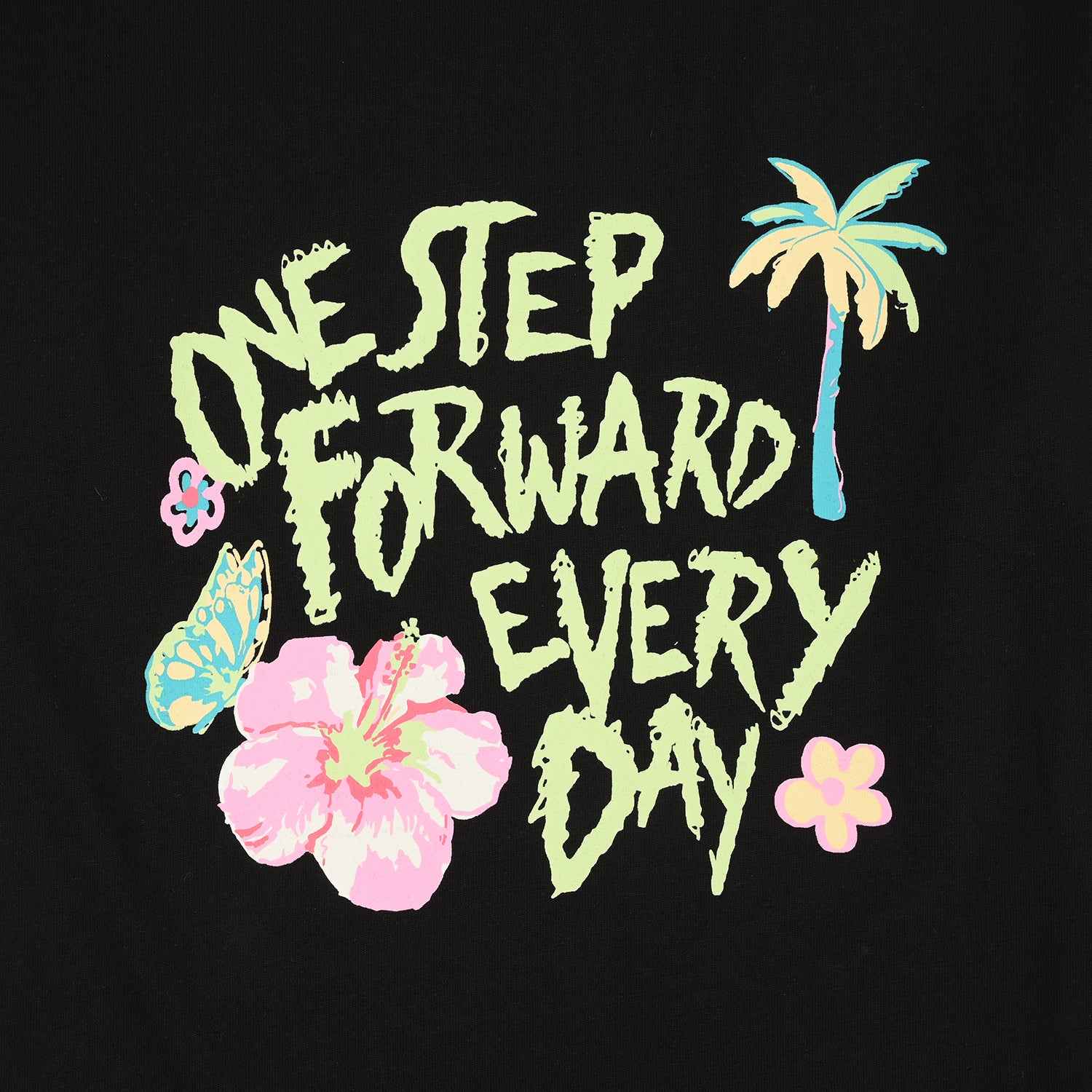 Girls Cotton Jersey T-Shirt ONE STEP-BLACK - Image 2