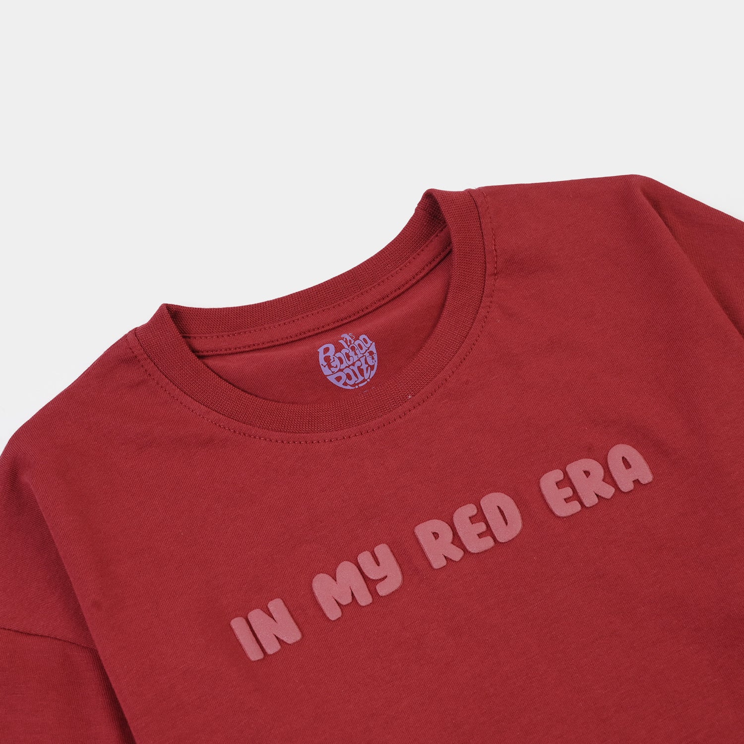 Girls Cotton Jersey T-Shirt H/S Red Era-RED - Image 2