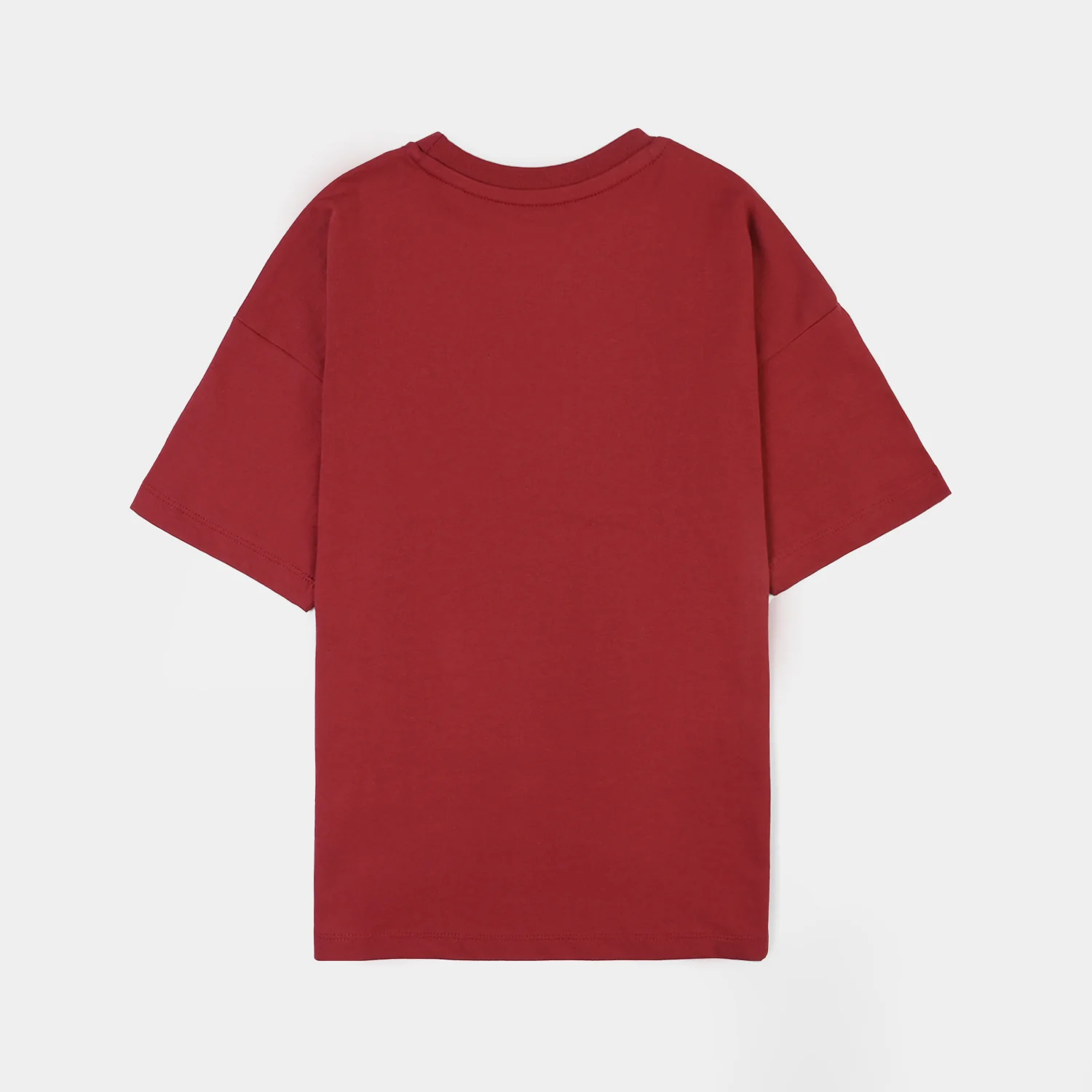 Girls Cotton Jersey T-Shirt H/S Red Era-RED - Image 3