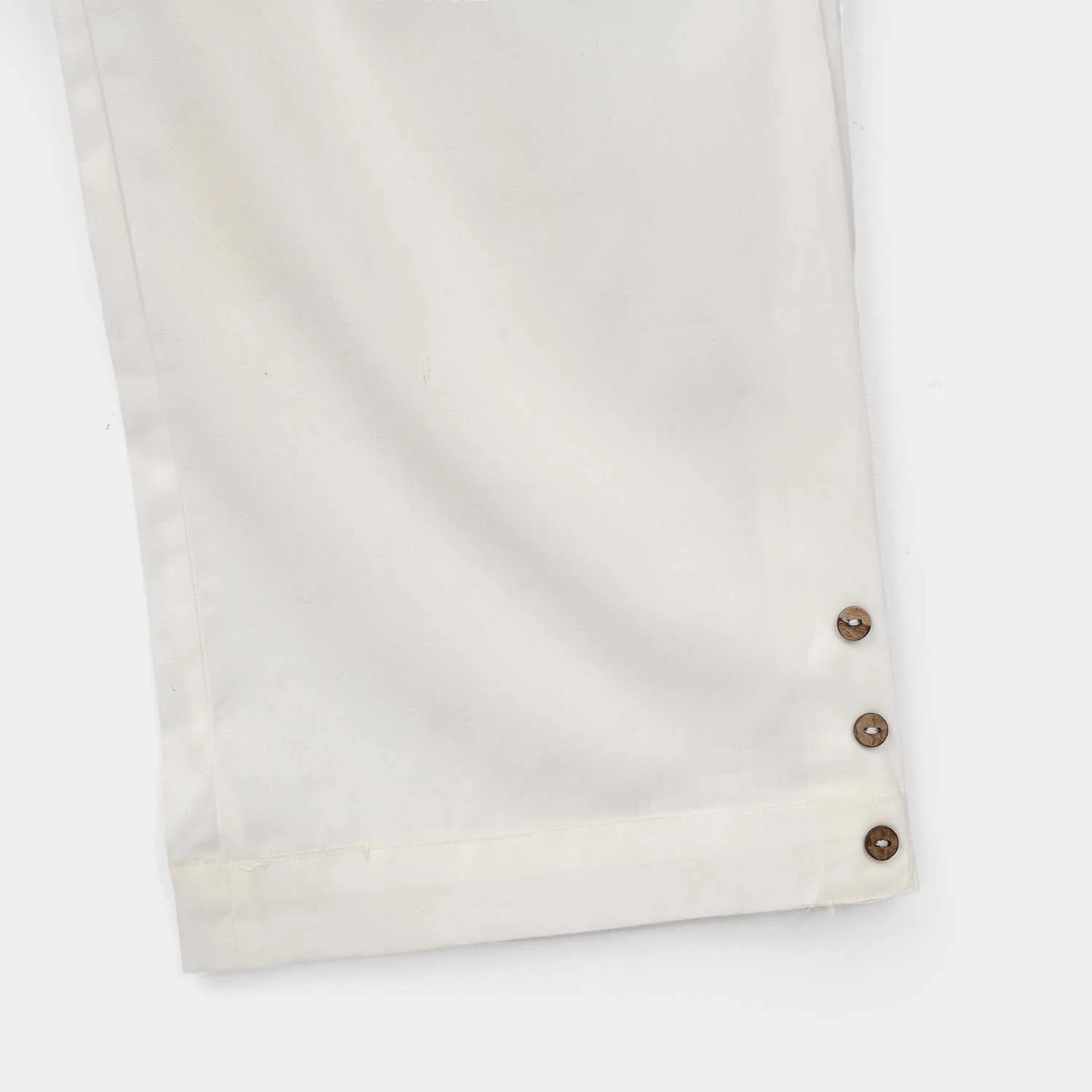 Girls Cotton Pant Shalwar Style - White - Image 3