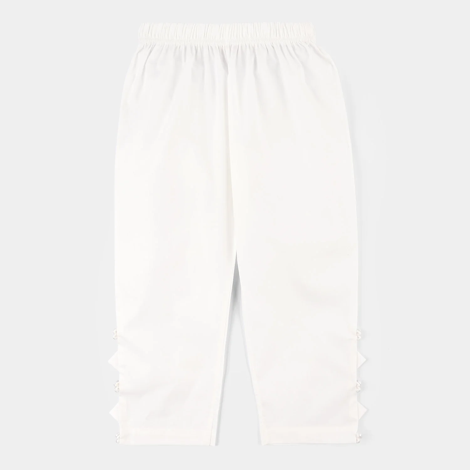 Girls Cotton Pants (Triangle) – White - Image 4
