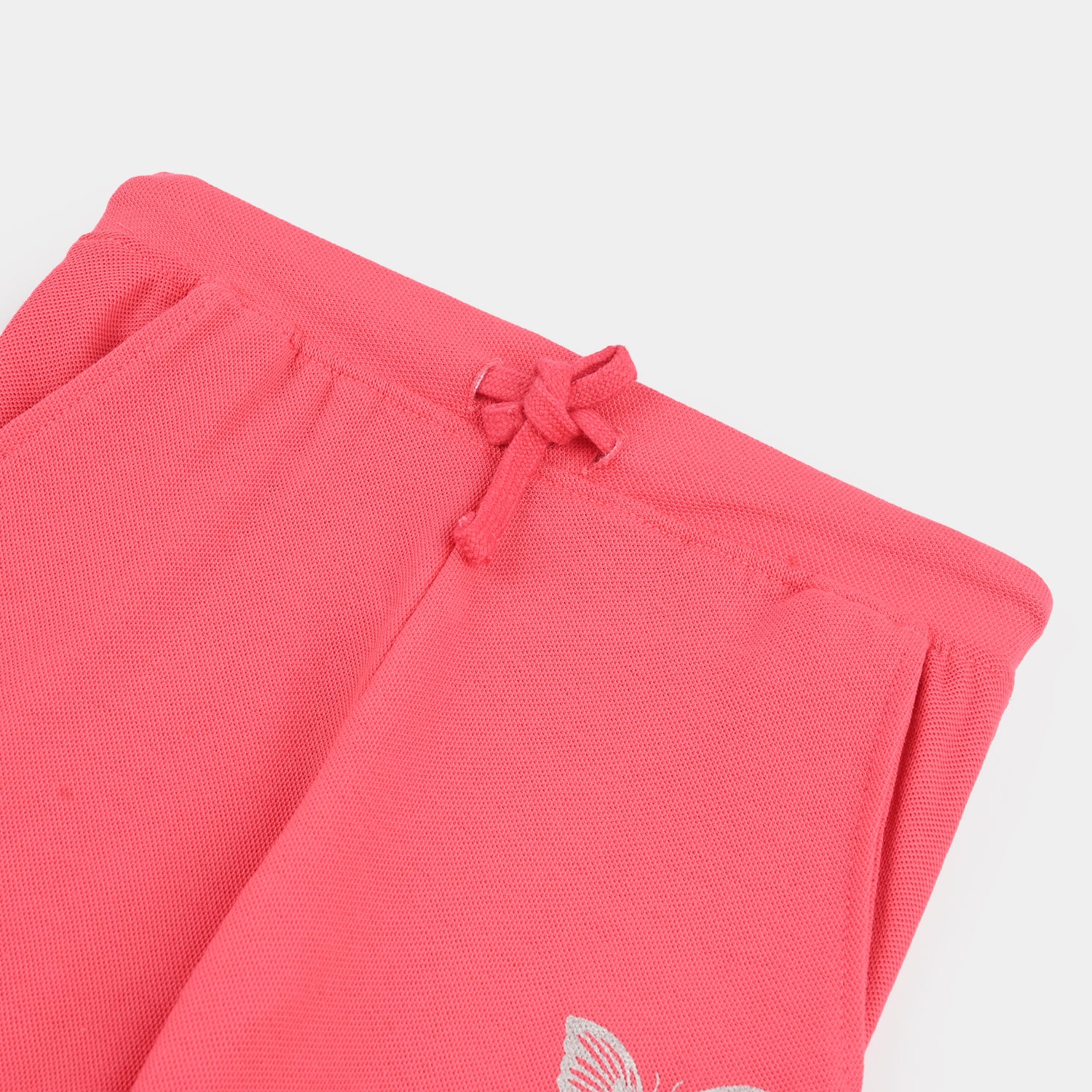 Girls Cotton PK Pyjama – Butterfly Print Pink with Drawstring Waist - Image 3
