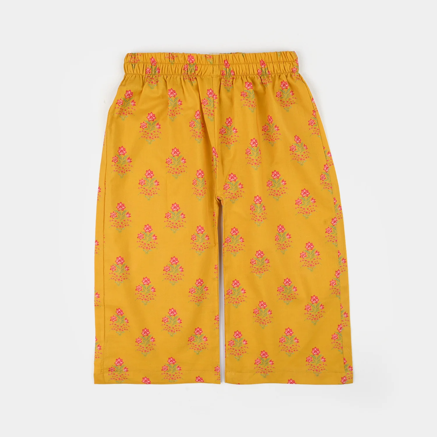 Girls Cotton Poplin Printed 2Piece Botanical -Yellow - Image 4
