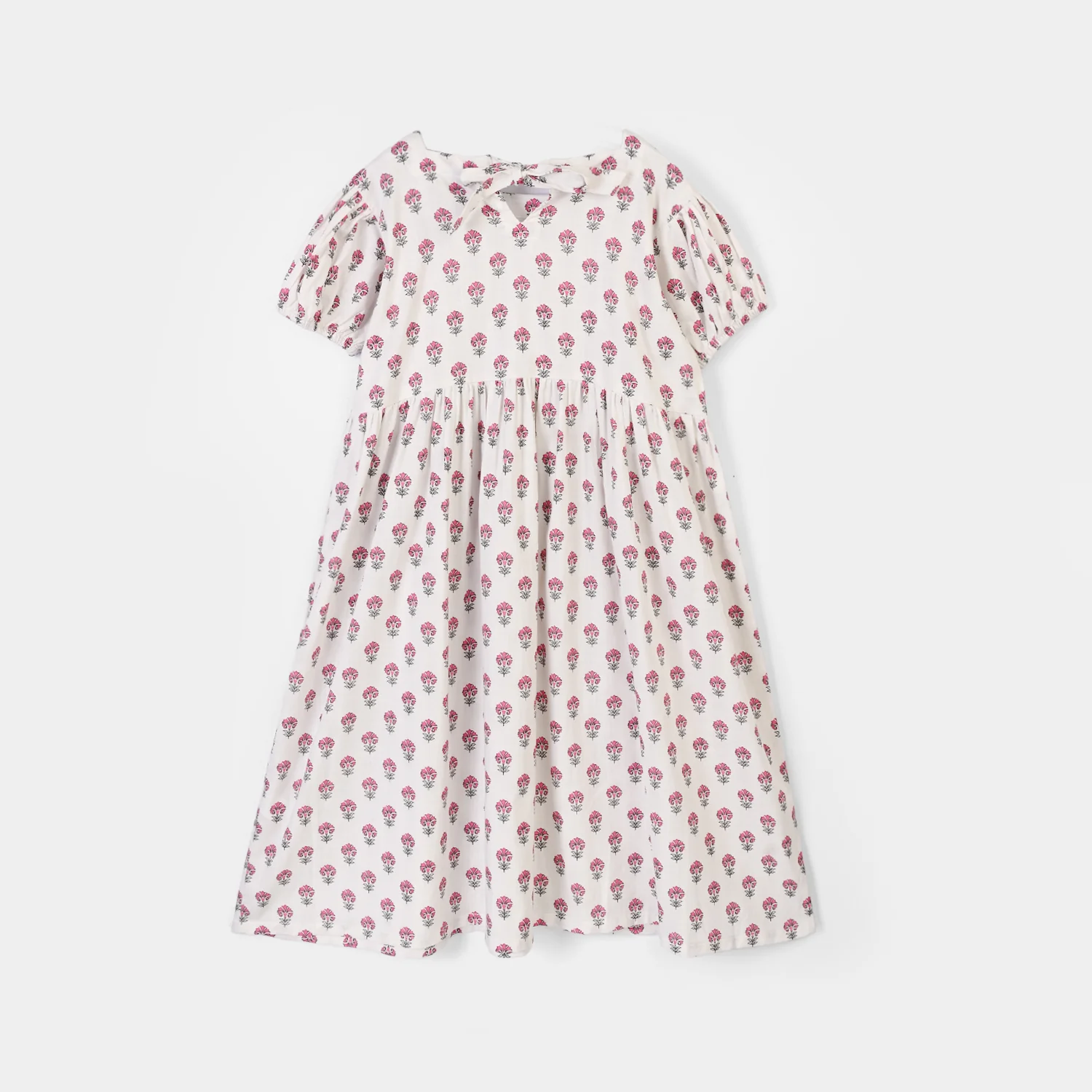 Girls Cotton Printed Frock Paradise-Multi - Image 11