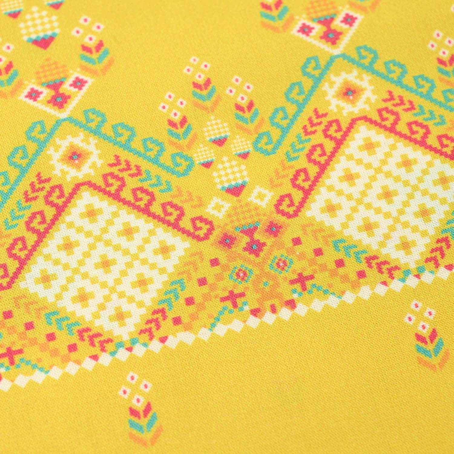 Girls Cotton Printed Kurti (Sunny) – Yellow - Image 7