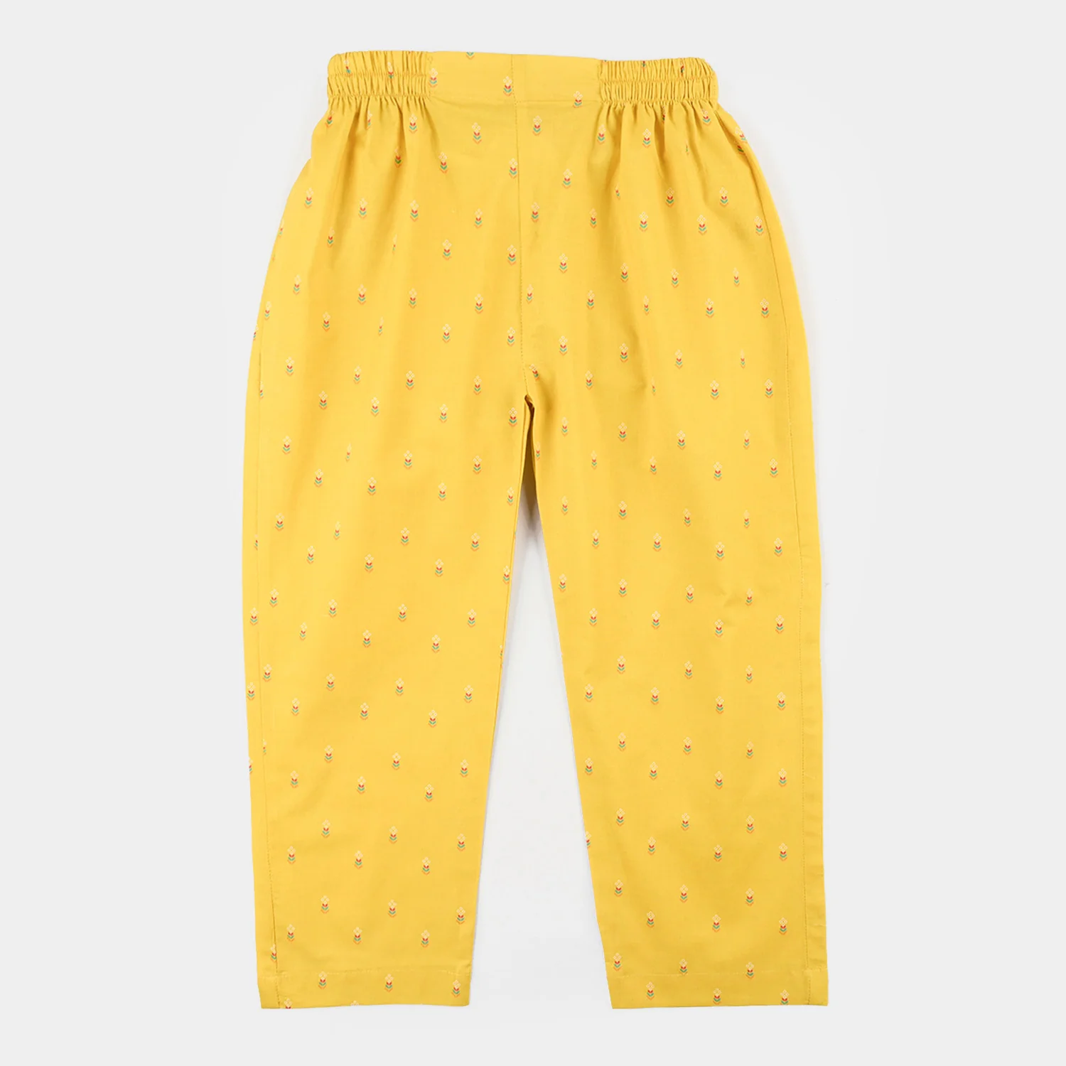Girls Cotton Printed Pant (Sunny) – Yellow - Image 3