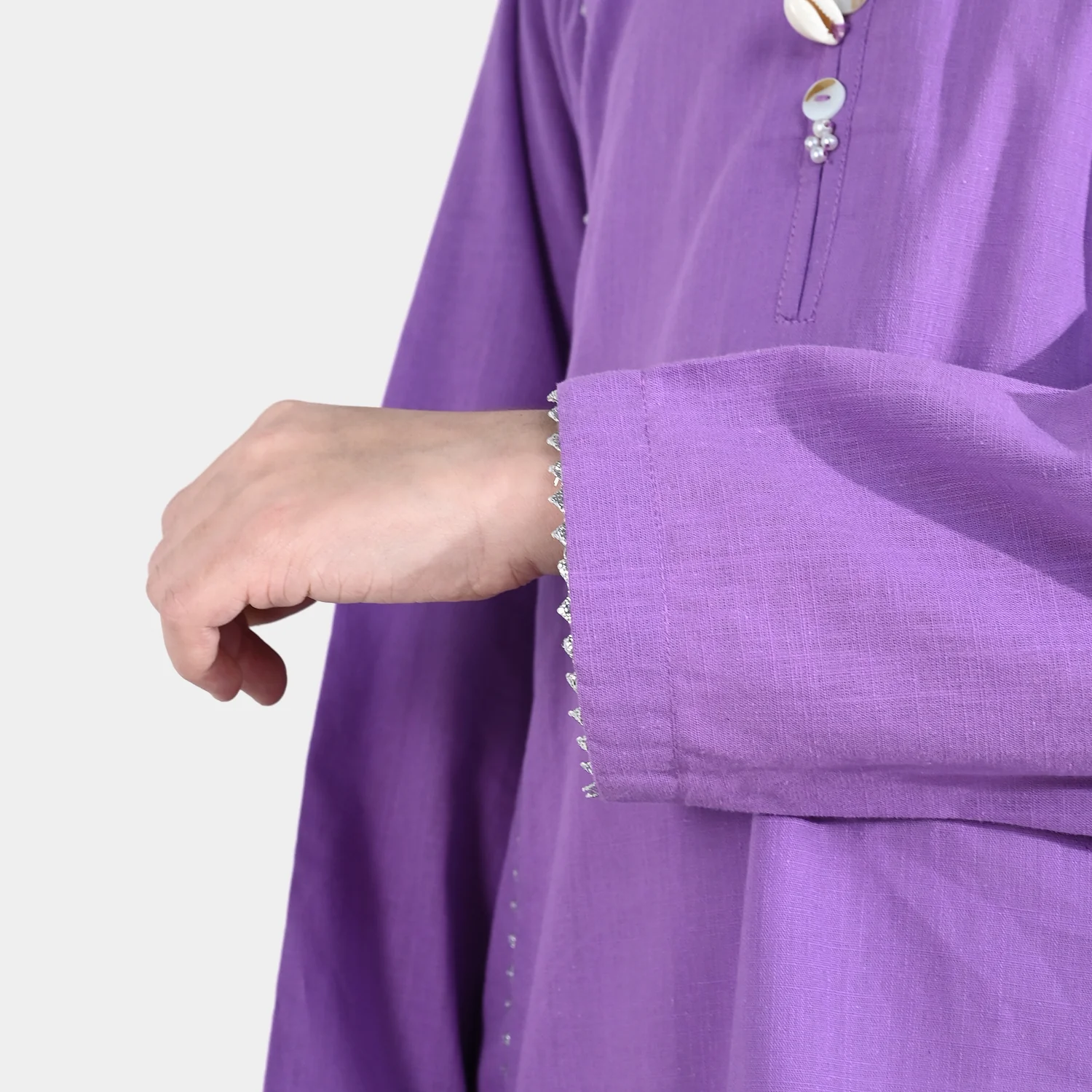Girls Cotton Slub 2Pcs - Lavender/Purple - Image 2
