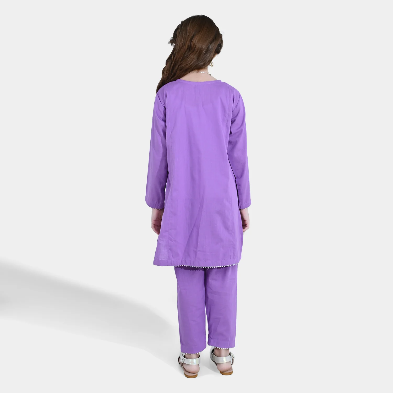 Girls Cotton Slub 2Pcs - Lavender/Purple - Image 7