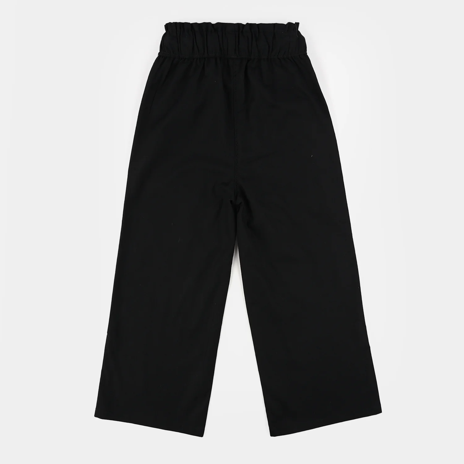 Girls Cotton Slub Pants (Slit) - Black - Image 3