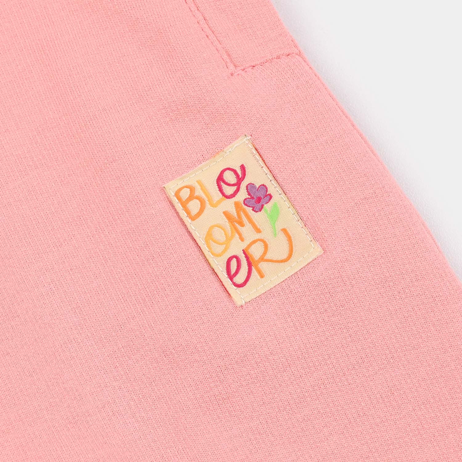 Girls Cotton Terry Pyjama Bloomer-Pink - Image 3