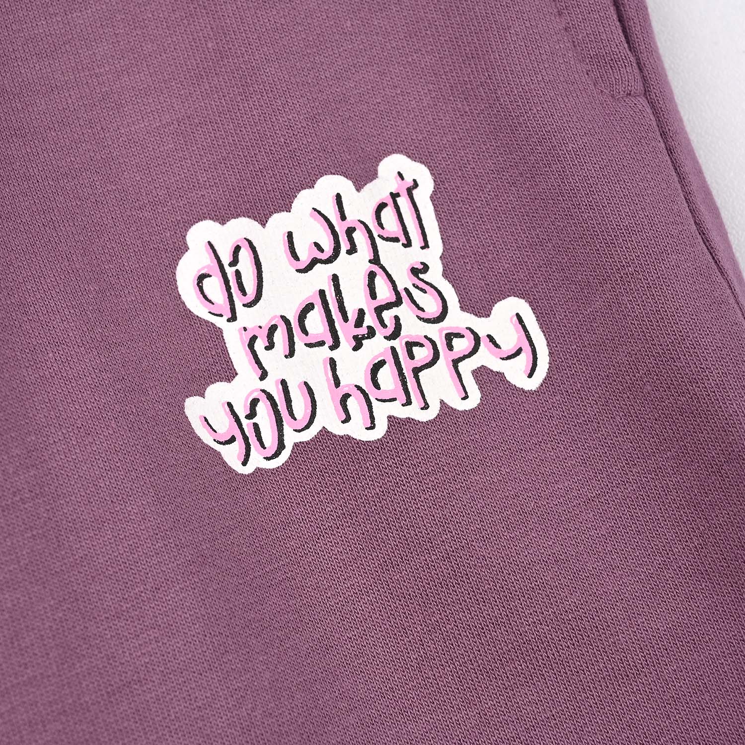 Girls Cotton Terry Pyjama Makes Happy-Very.Grape - Image 3