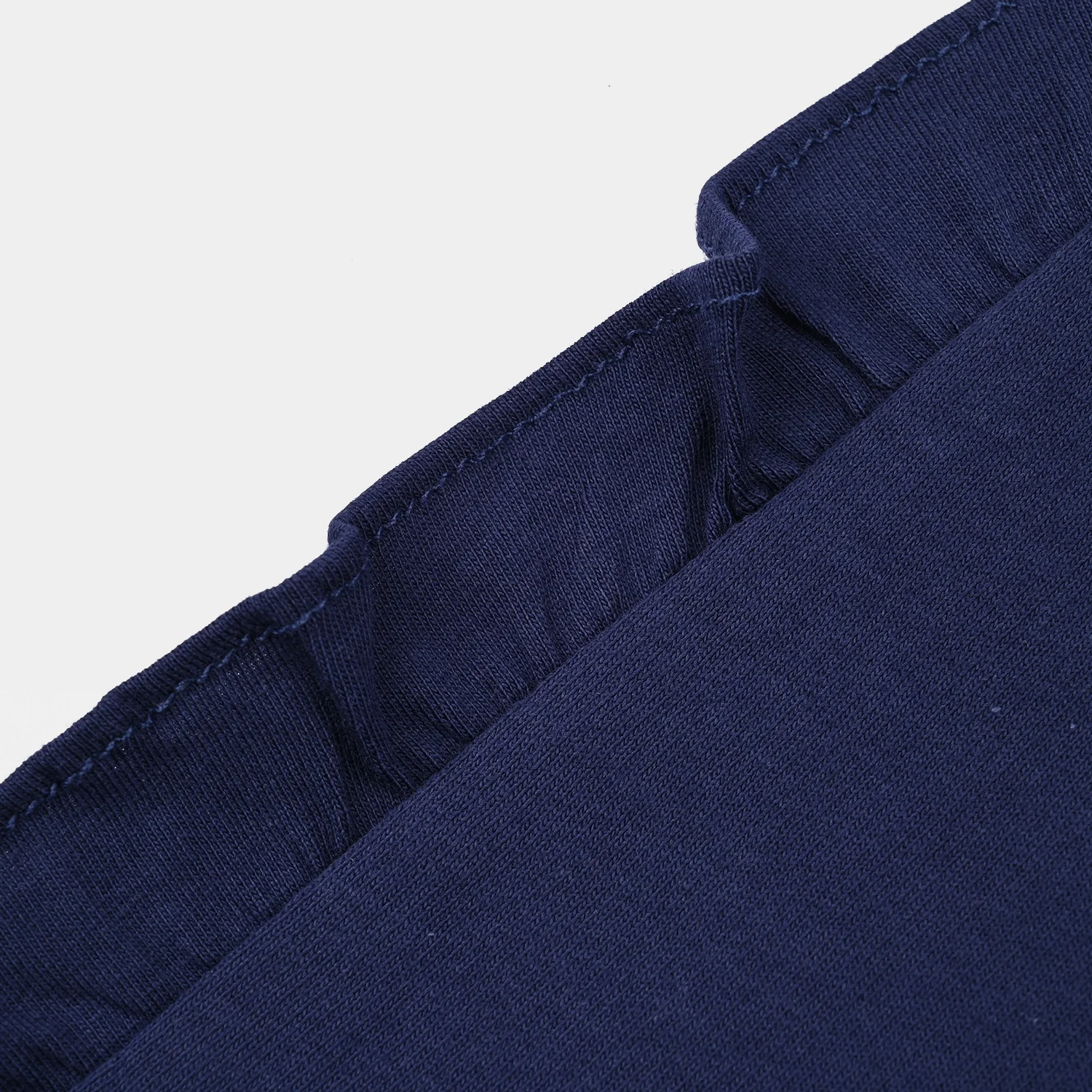 Girls Cotton Terry Short Hearts-Navy Blue - Image 4