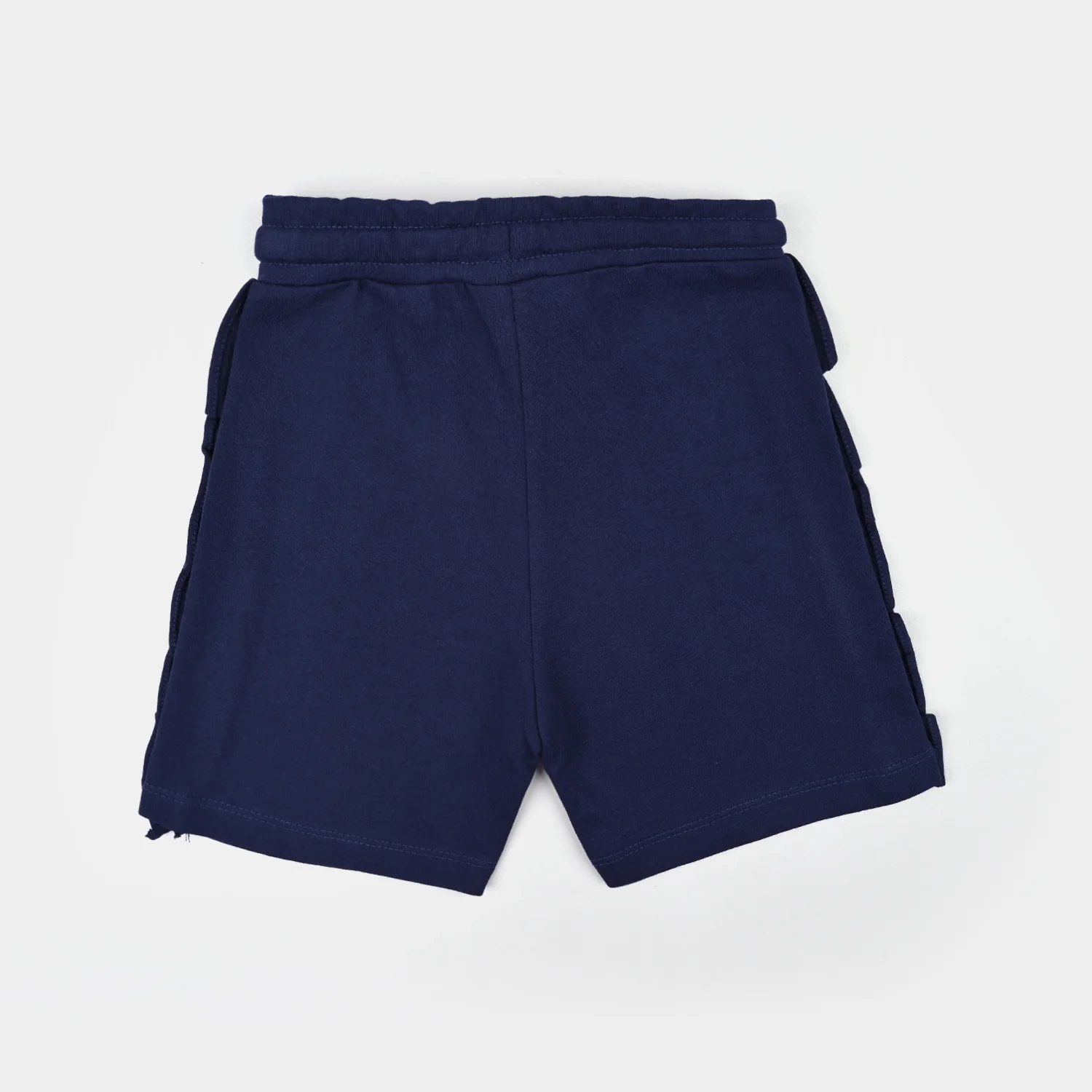 Girls Cotton Terry Short Hearts-Navy Blue - Image 5