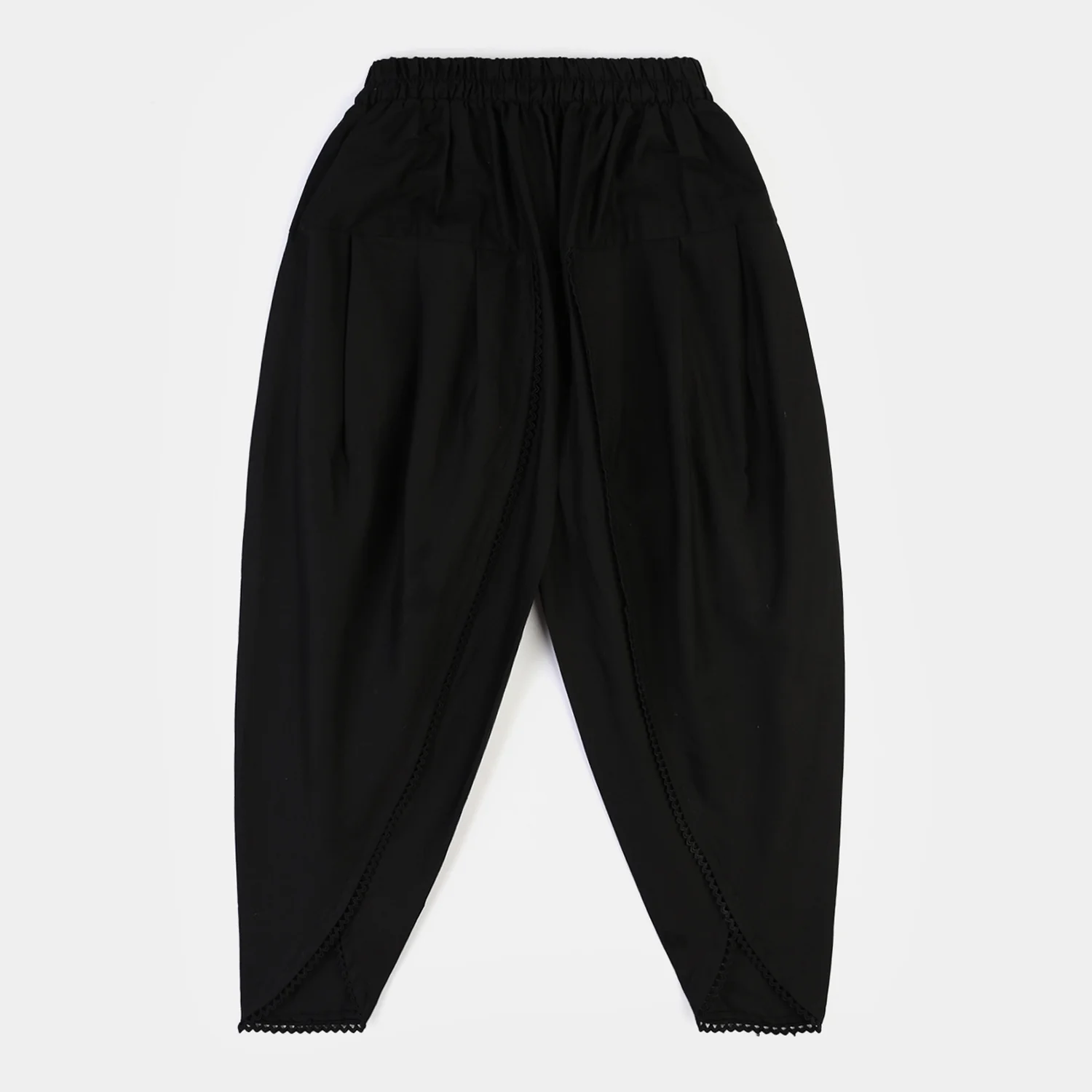 Girls Cotton Tulip Shalwar (Black)