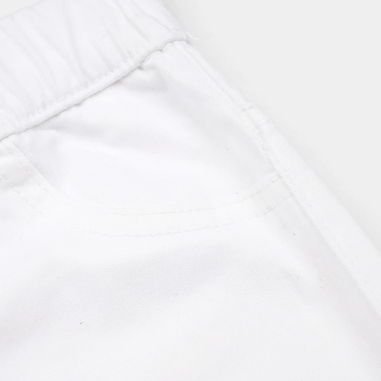 Girls Cotton Twill Basic Jeggings - White - Image 2