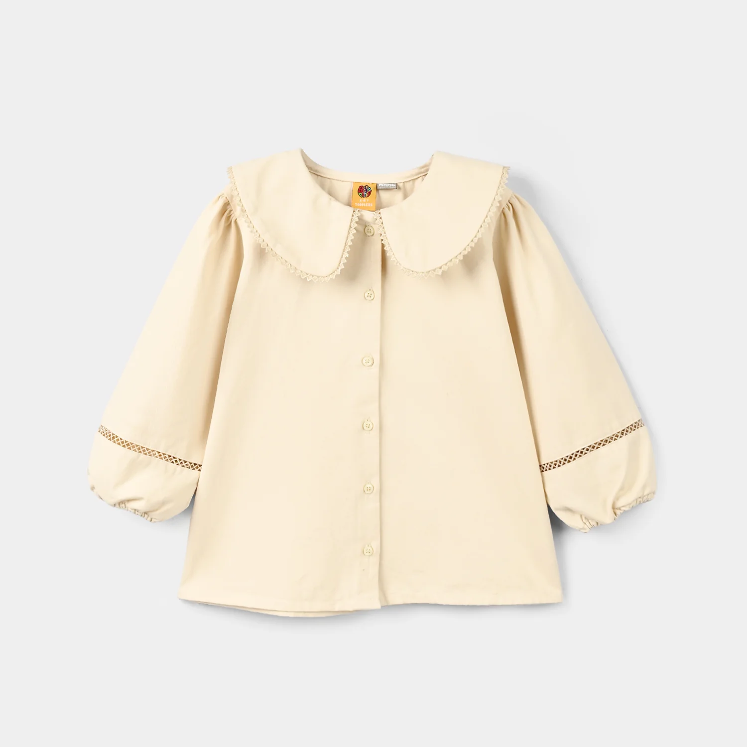 Girls Cotton Twill Co-Ord Set Chunky- Off-White - Image 2