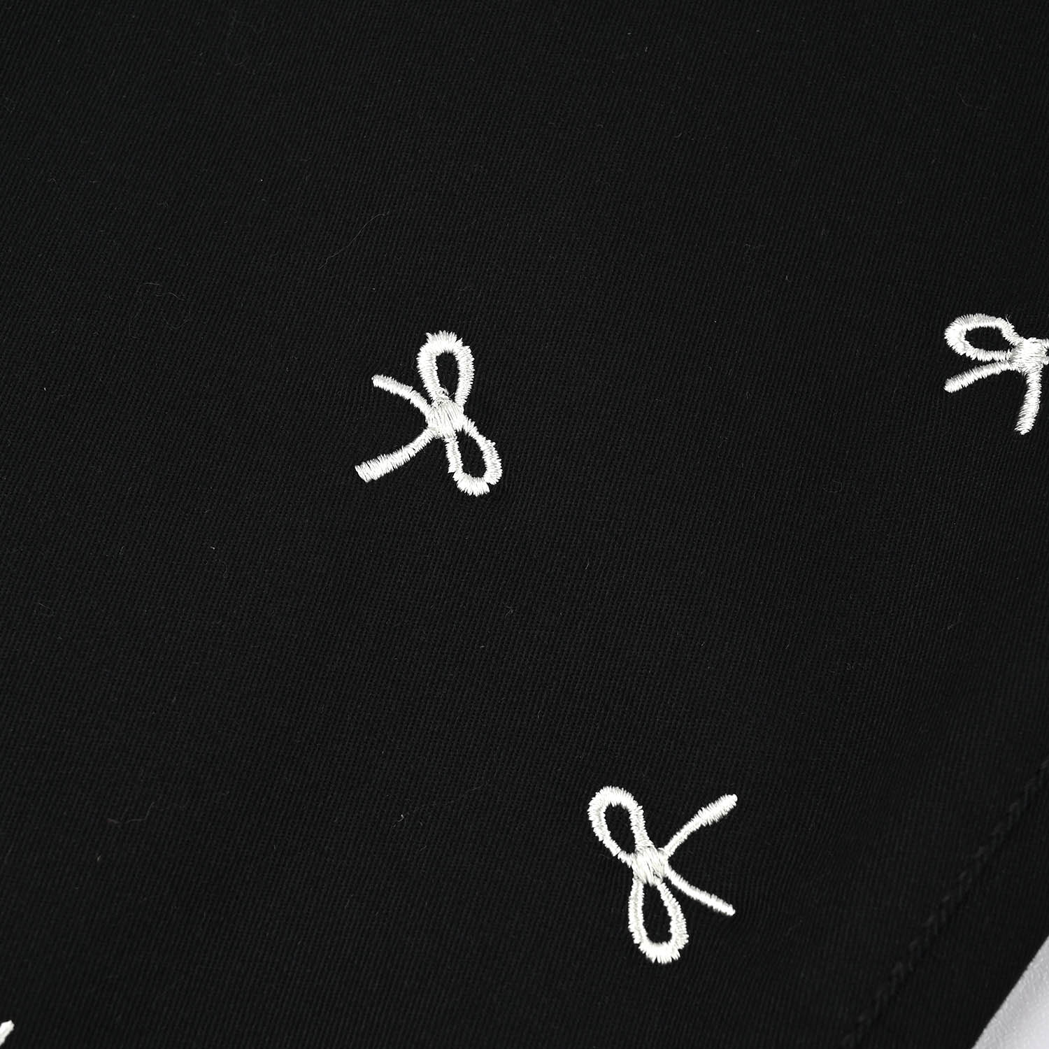 Girls Cotton Twill Pant Bow-BLACK - Image 3