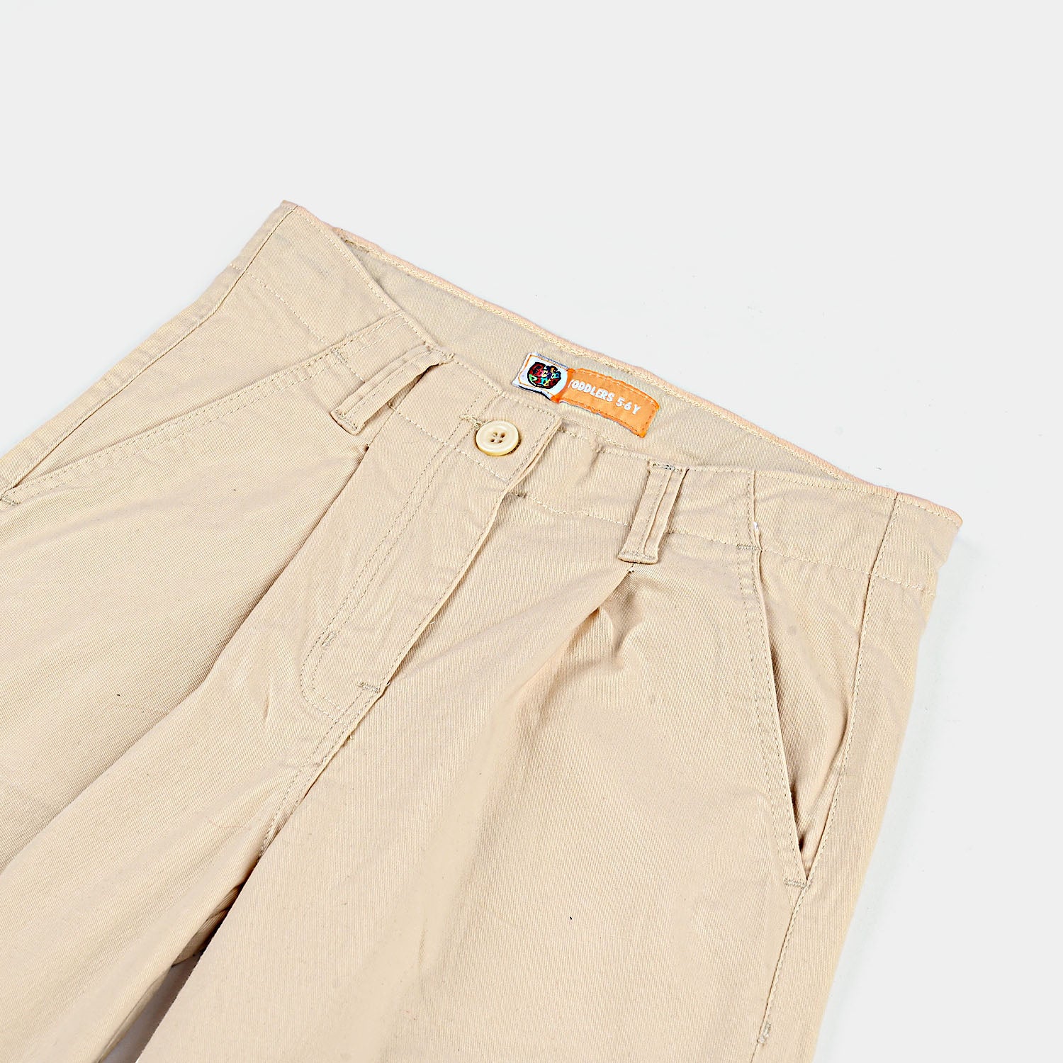 Girls Cotton Twill Pant Culottes β Beige - Image 2